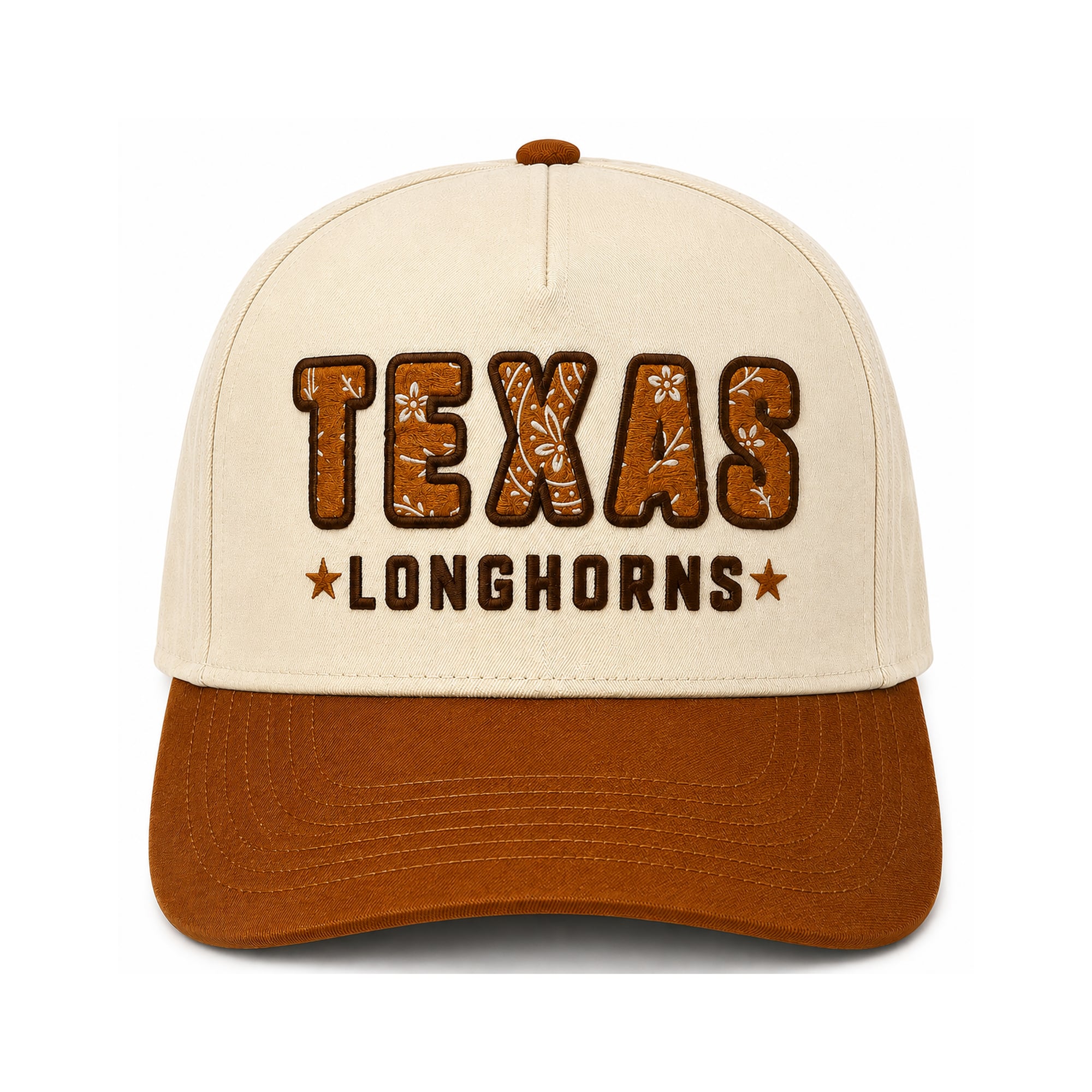 Casquette unisexe Wrangler crème/orange Texas Longhorns à motif cachemire ajustable