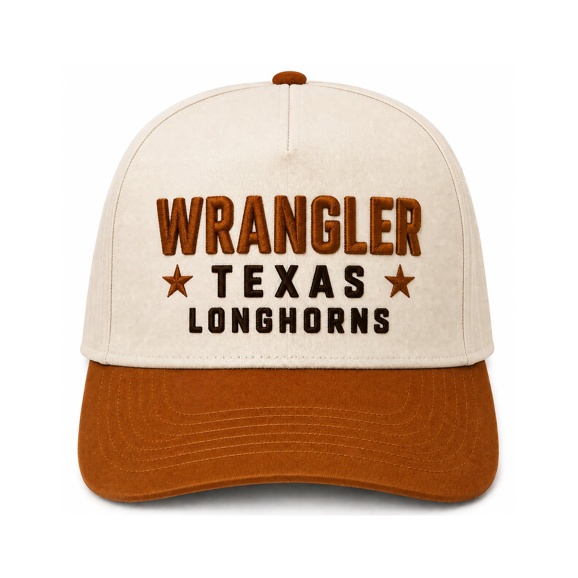 Casquette unisexe Wrangler crème/orange Texas Longhorns à étoiles, ajustable