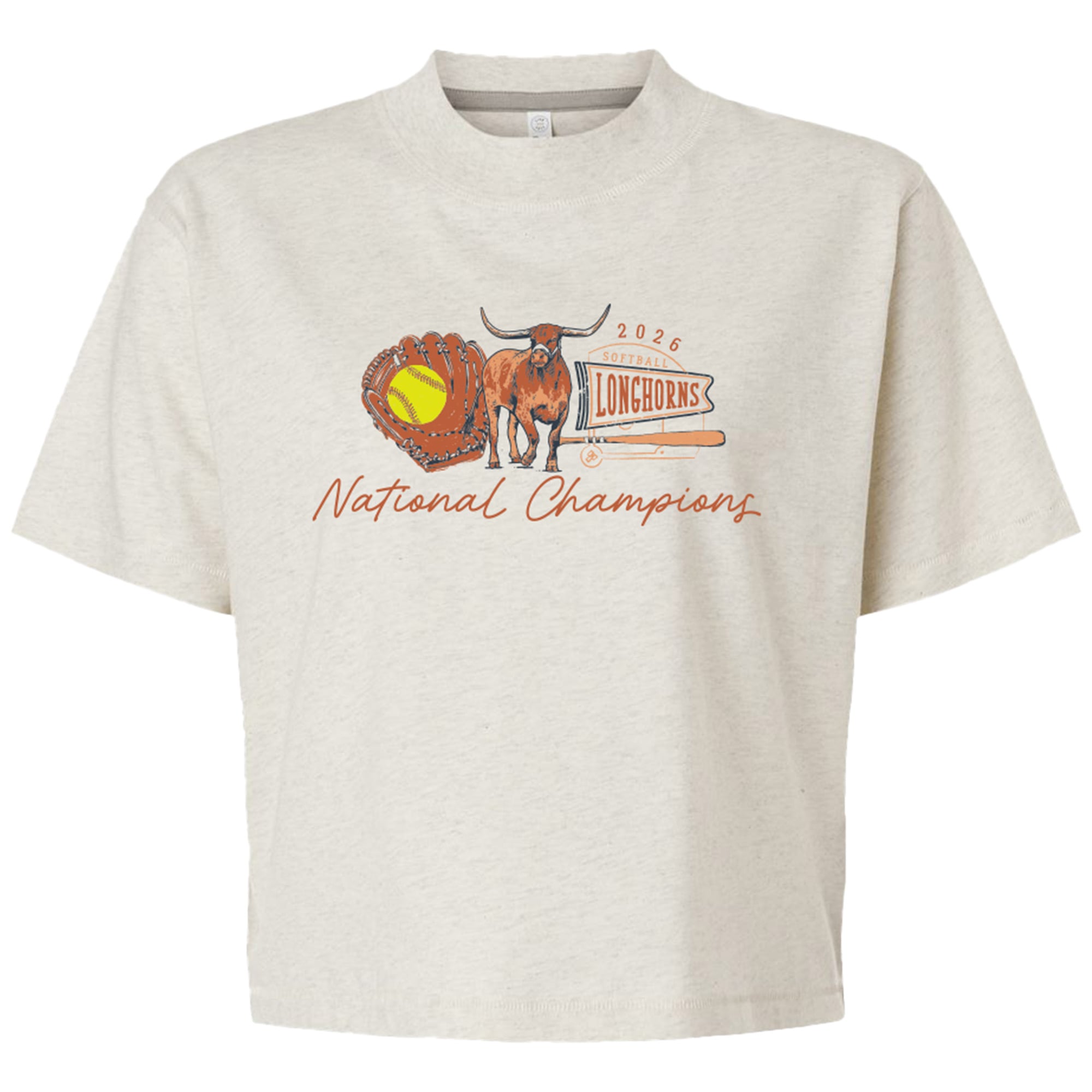 T-shirt unisexe crème Texas Longhorns 2026, championnes des College World Series de softball féminin la NCAA