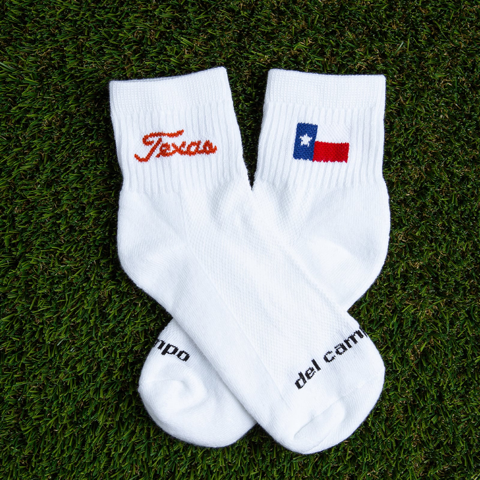 Unisex Del Campo White Texas Longhorns Quarter-Length Socks