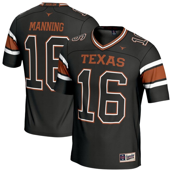 Unisex GameDay Greats Arch Manning Black Texas Longhorns Football Fashion Jersey