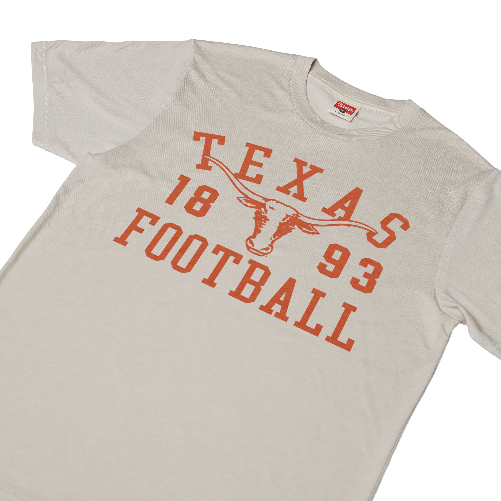 T-shirt unisexe Homage Stone Texas Longhorns 1893 Football Tri-Blend