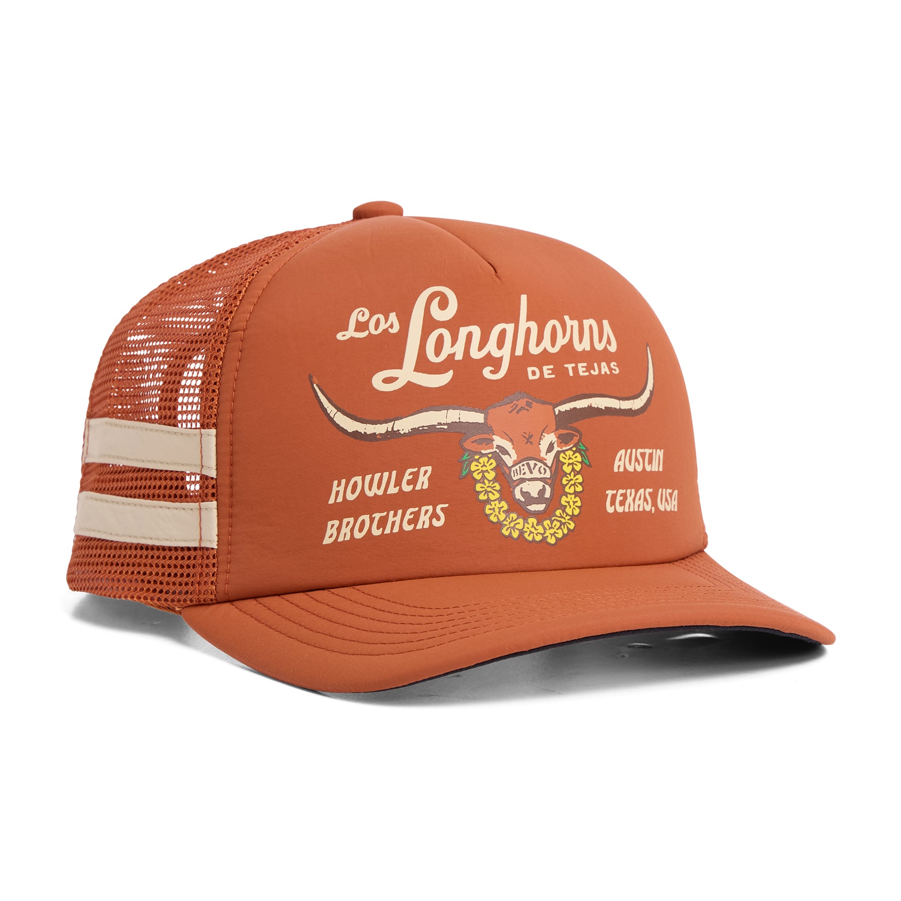 Casquette trucker unisexe Howler Brothers Texas Orange Texas Longhorns Bevo Foam ajustable
