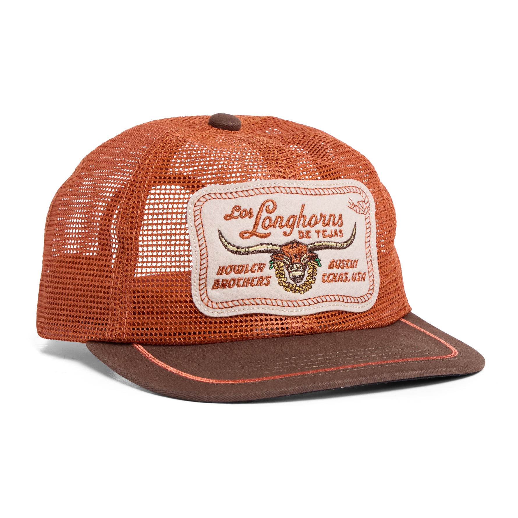 Chapeau unisexe Howler Brothers Texas orange/marron Texas Longhorns Country en maille ajustable