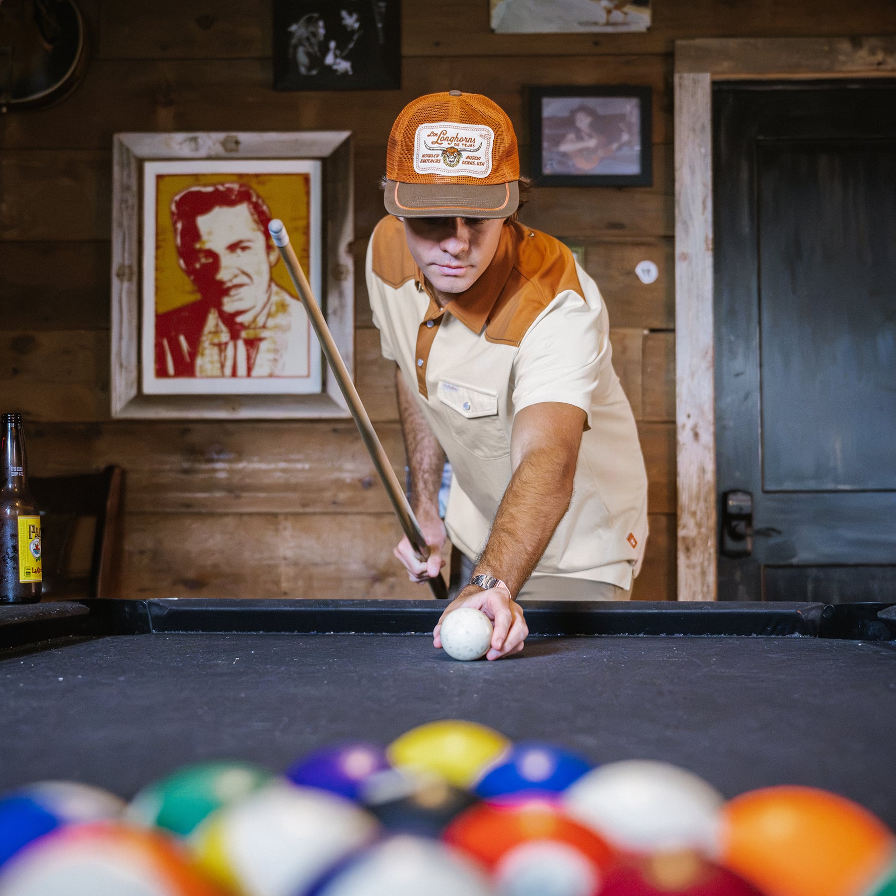 Chapeau unisexe Howler Brothers Texas orange/marron Texas Longhorns Country en maille ajustable