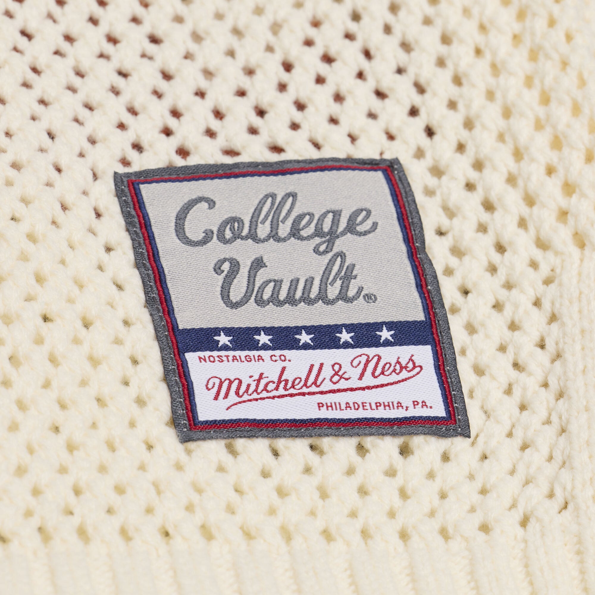 Unisex Mitchell & Ness Cream Texas Longhorns Retro Roots Sweater Jersey