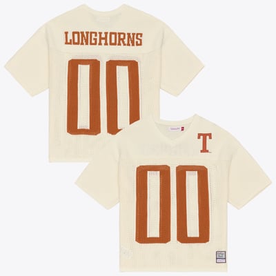 Texas Longhorns Mitchell & Ness Unisex Retro Roots Sweater Jersey - Cream
