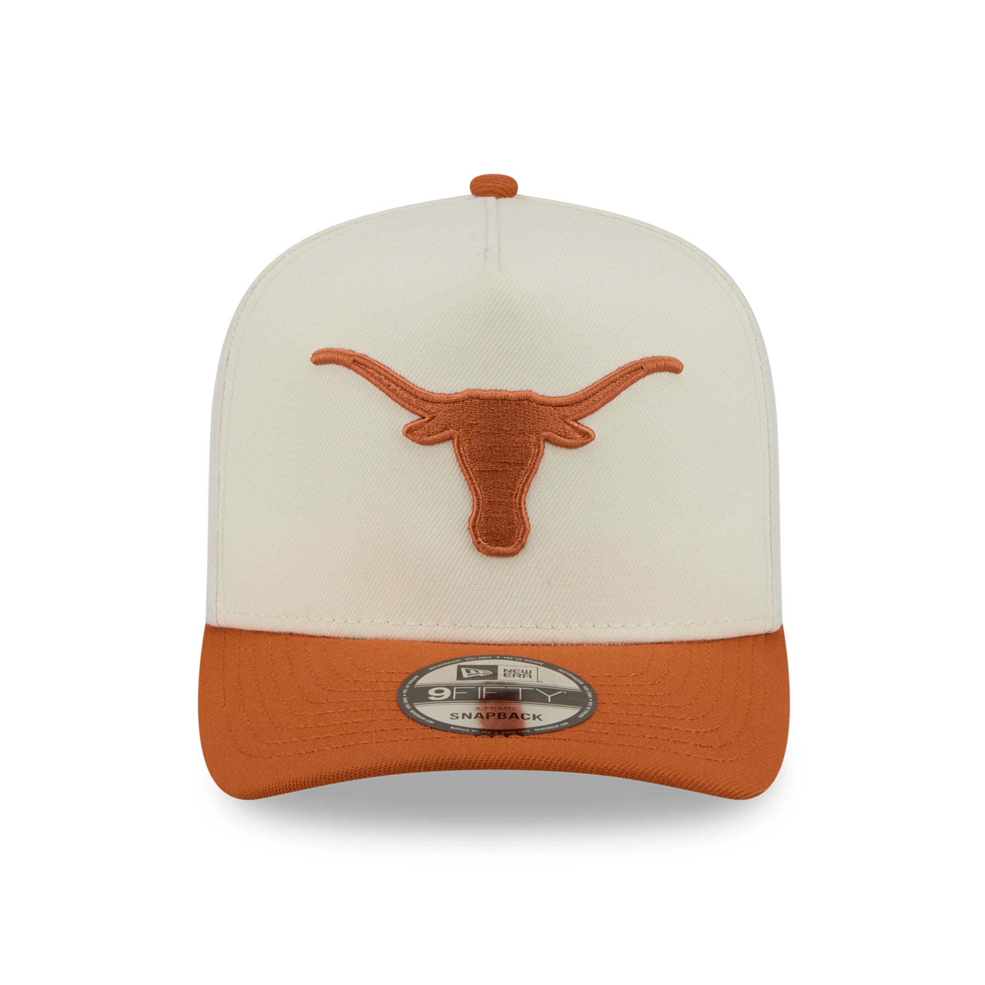 Unisex New Era White/Texas Orange Texas Longhorns A-Frame 9FIFTY Snapback Hat