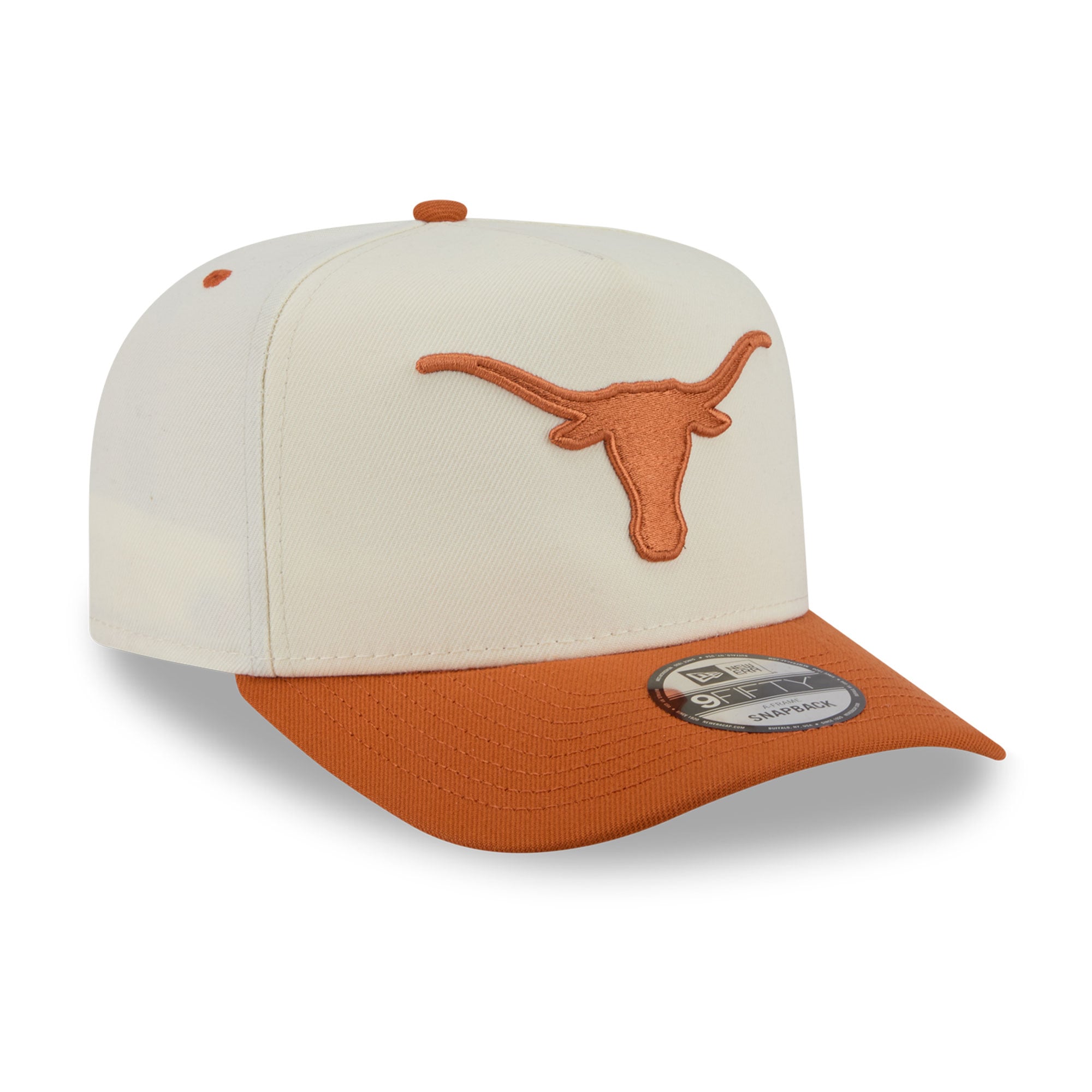 Unisex New Era White/Texas Orange Texas Longhorns A-Frame 9FIFTY Snapback Hat
