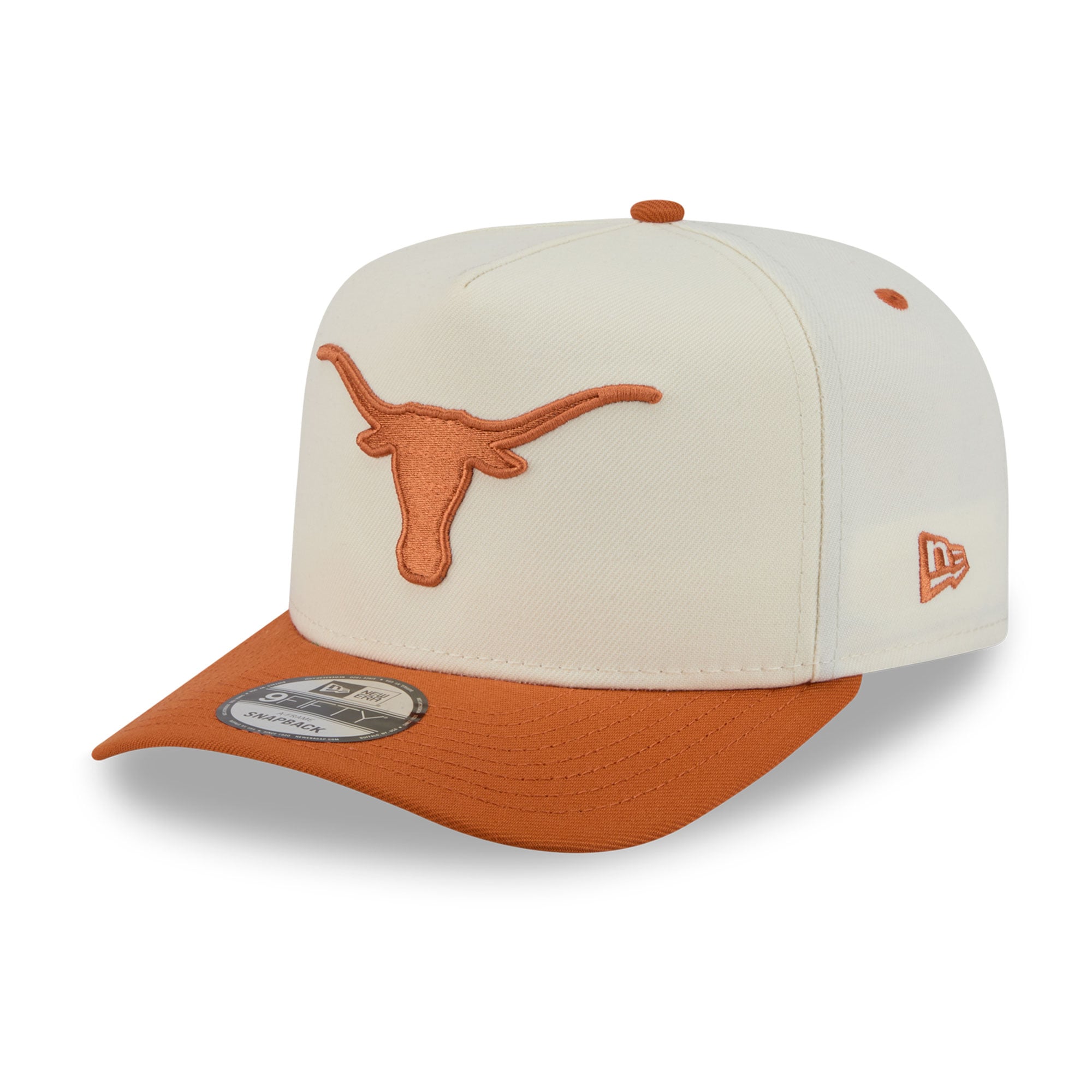 Unisex New Era White/Texas Orange Texas Longhorns A-Frame 9FIFTY Snapback Hat