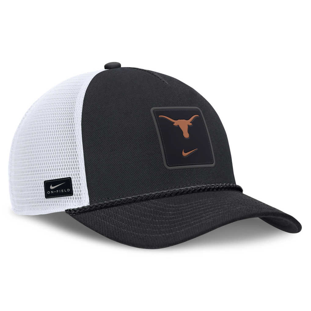 Unisex Nike Black Texas Longhorns 2026 On-Field Gameday Rope Trucker ...
