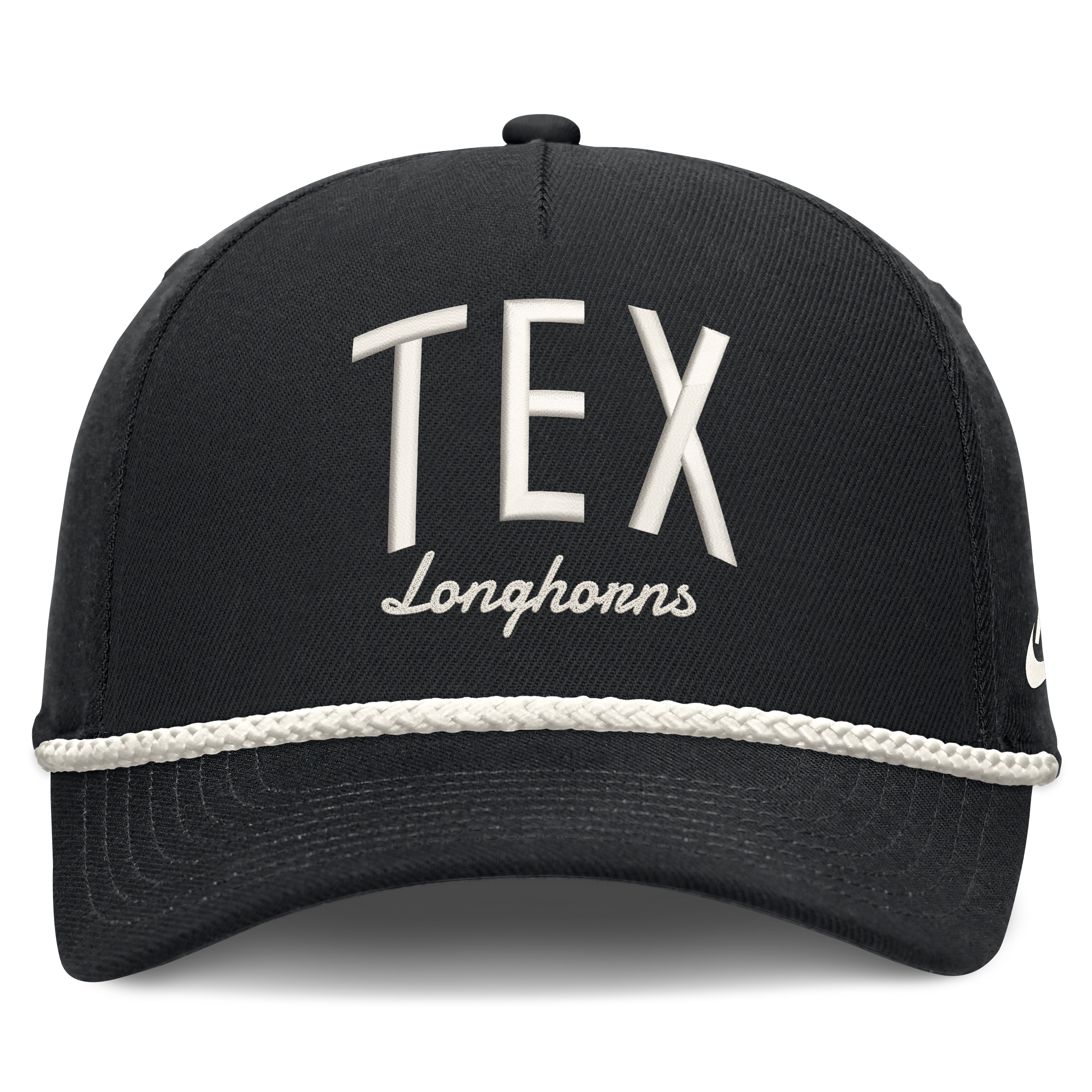 Casquette unisexe Nike noire Texas Longhorns à lettres, taille ajustable