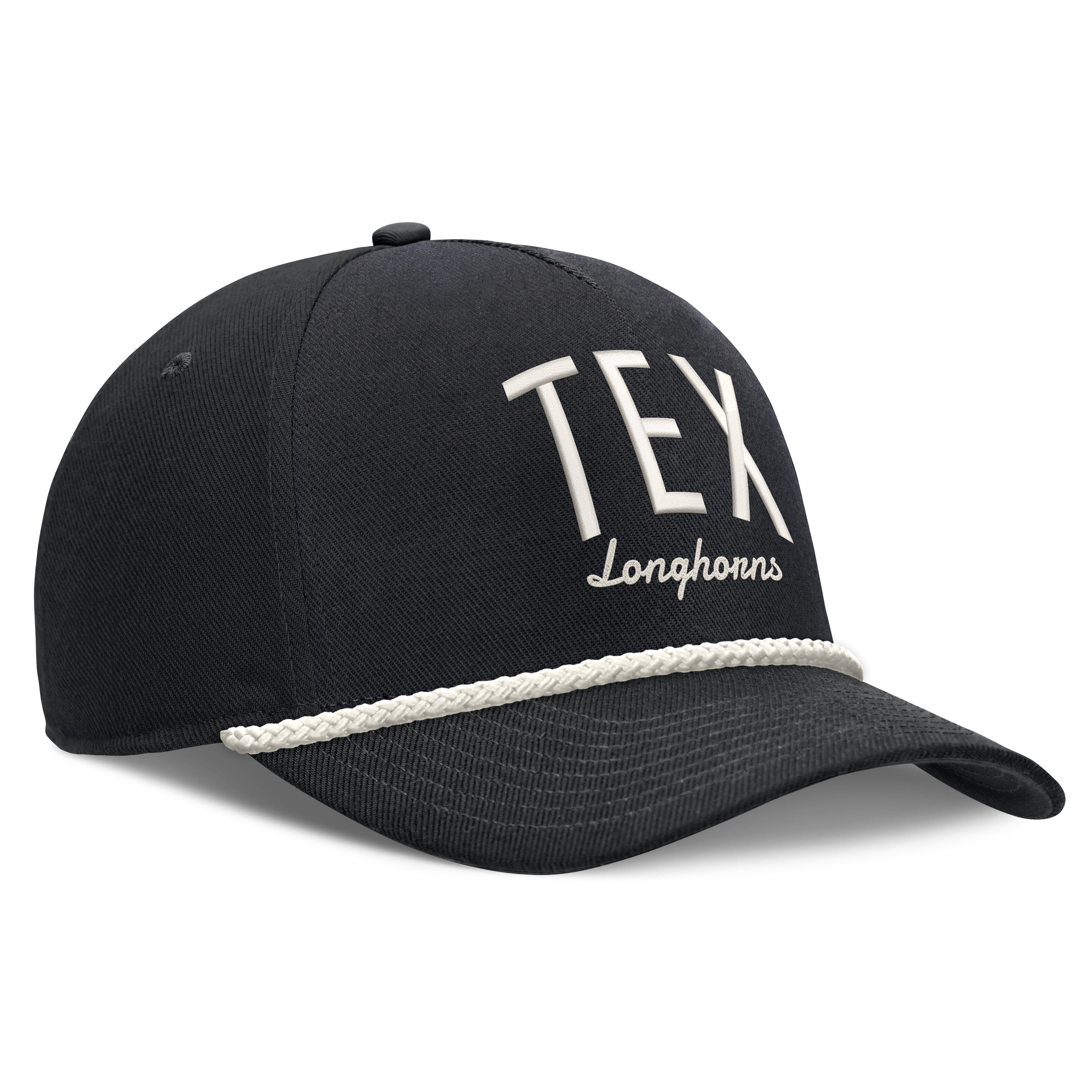Casquette unisexe Nike noire Texas Longhorns à lettres, taille ajustable