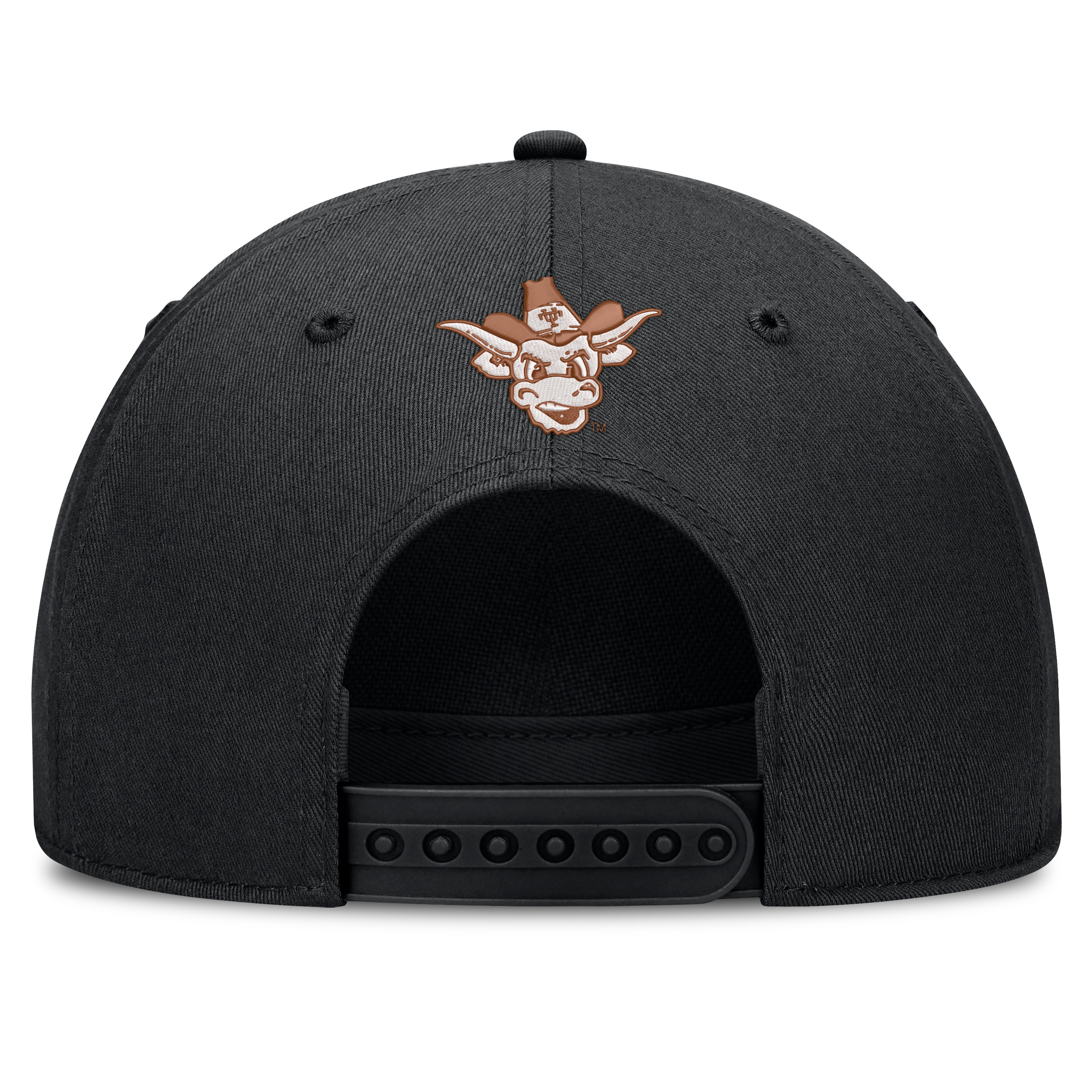 Casquette unisexe Nike noire Texas Longhorns à lettres, taille ajustable