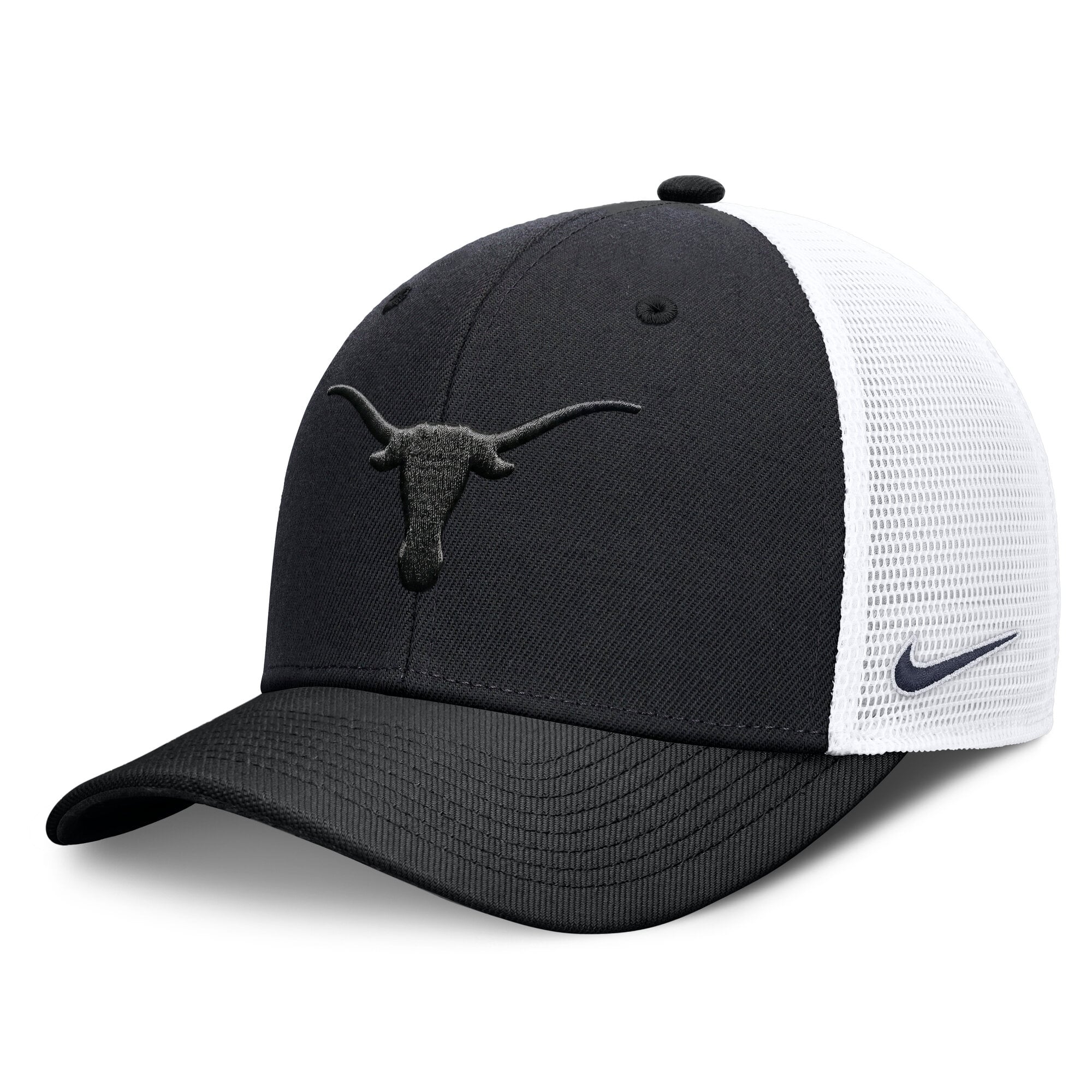 Casquette trucker unisexe Nike noire Texas Longhorns Tonal Dri-FIT Rise ajustable