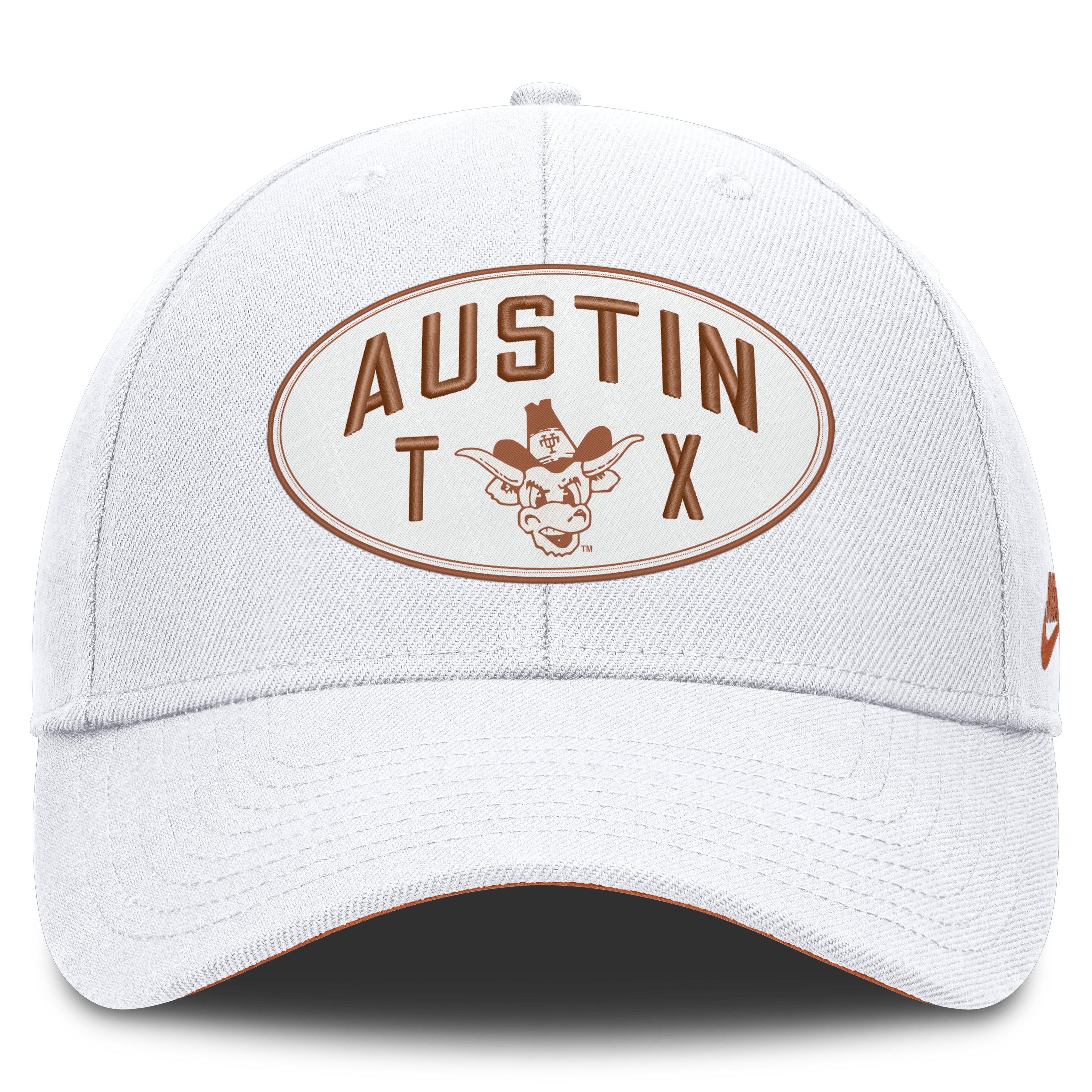 Casquette unisexe Nike Off White Texas Longhorns Legacy Letter & Location Rise ajustable