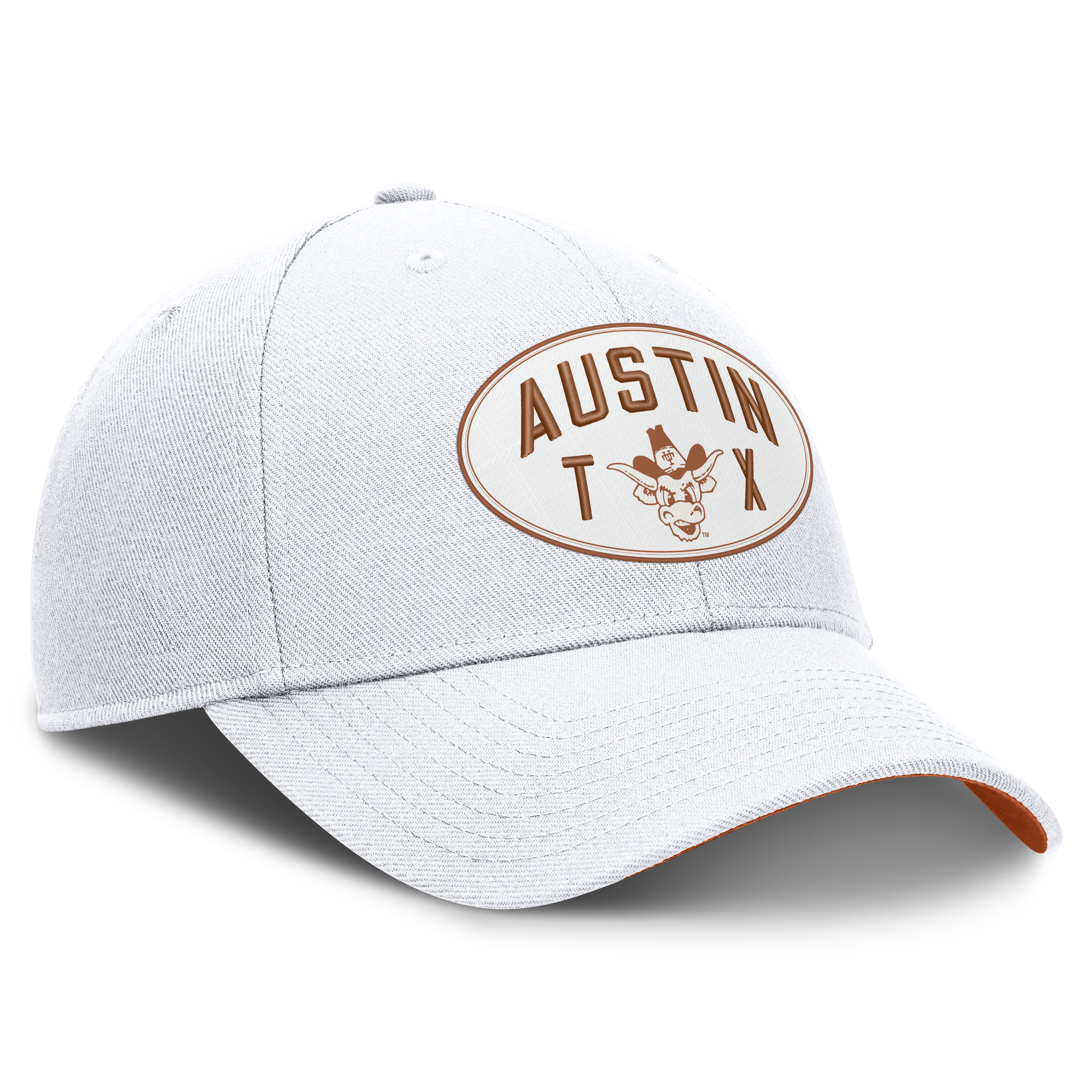 Casquette unisexe Nike Off White Texas Longhorns Legacy Letter & Location Rise ajustable