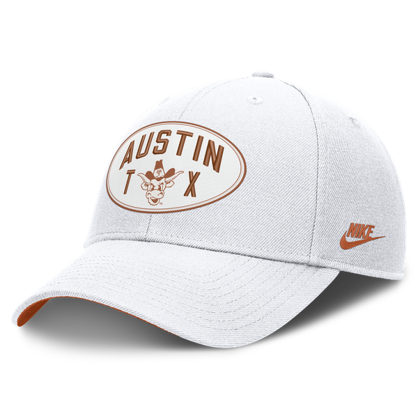Unisex Nike Off White Texas Longhorns Legacy Letter & Location Rise Adjustable Hat