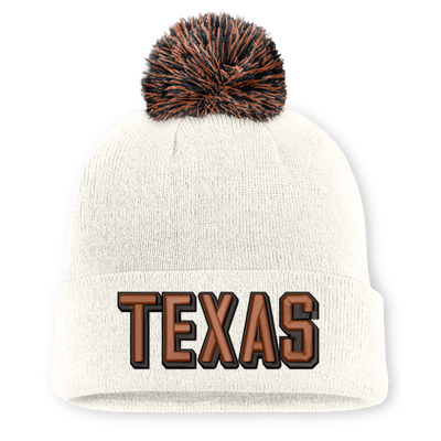 Texas Longhorns Nike Unisex Letter Mascot Knit Hat with Pom - White