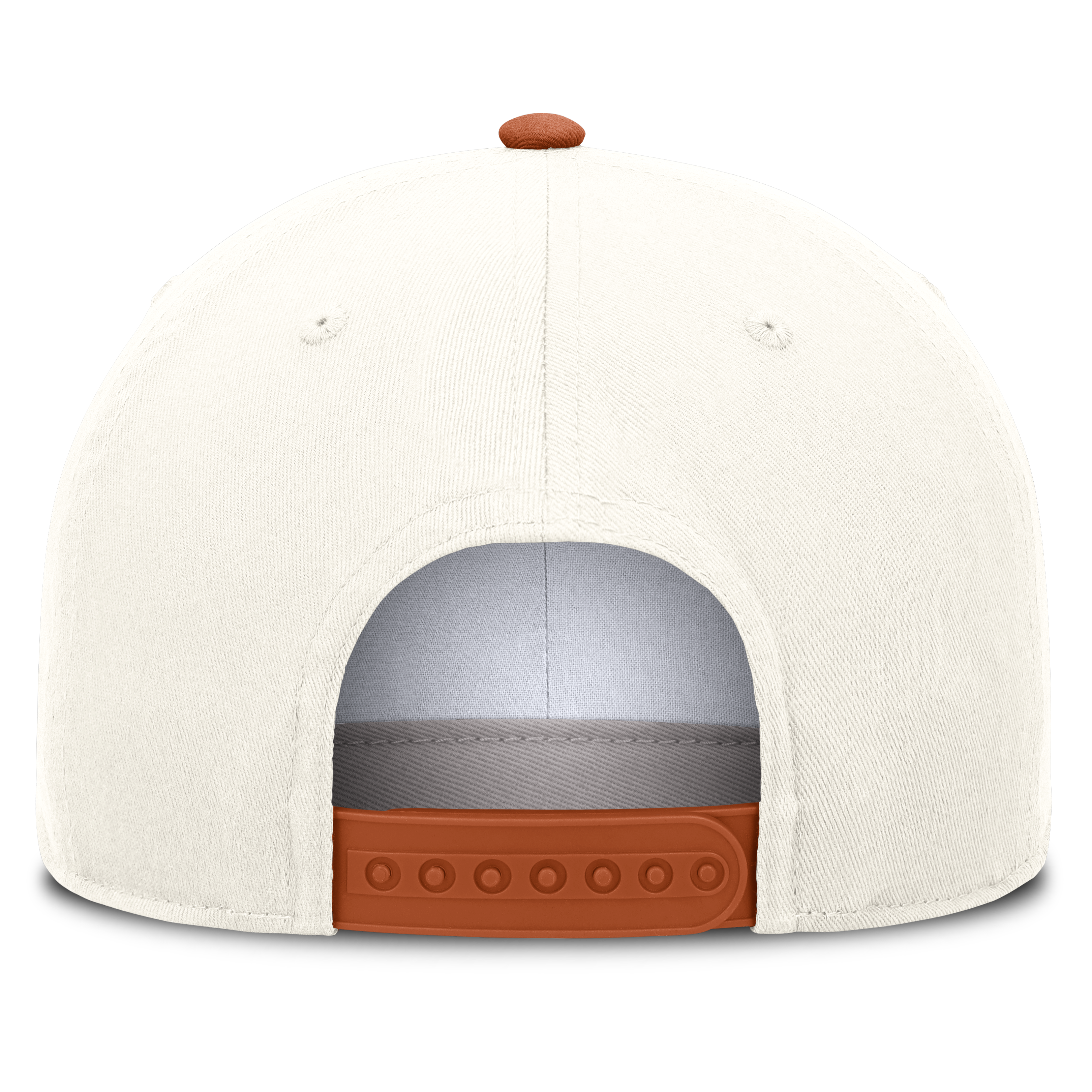 Casquette unisexe Nike blanche/orange Texas Longhorns Rise avec logo latéral en A et technologie Dri-FIT ajustable