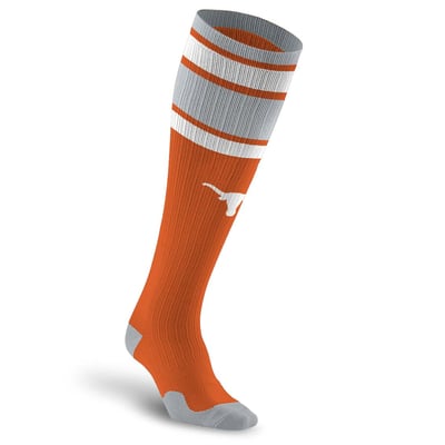 Texas Longhorns PRO Compression Unisex  Classic Stripe Over-the-Calf Compression Socks