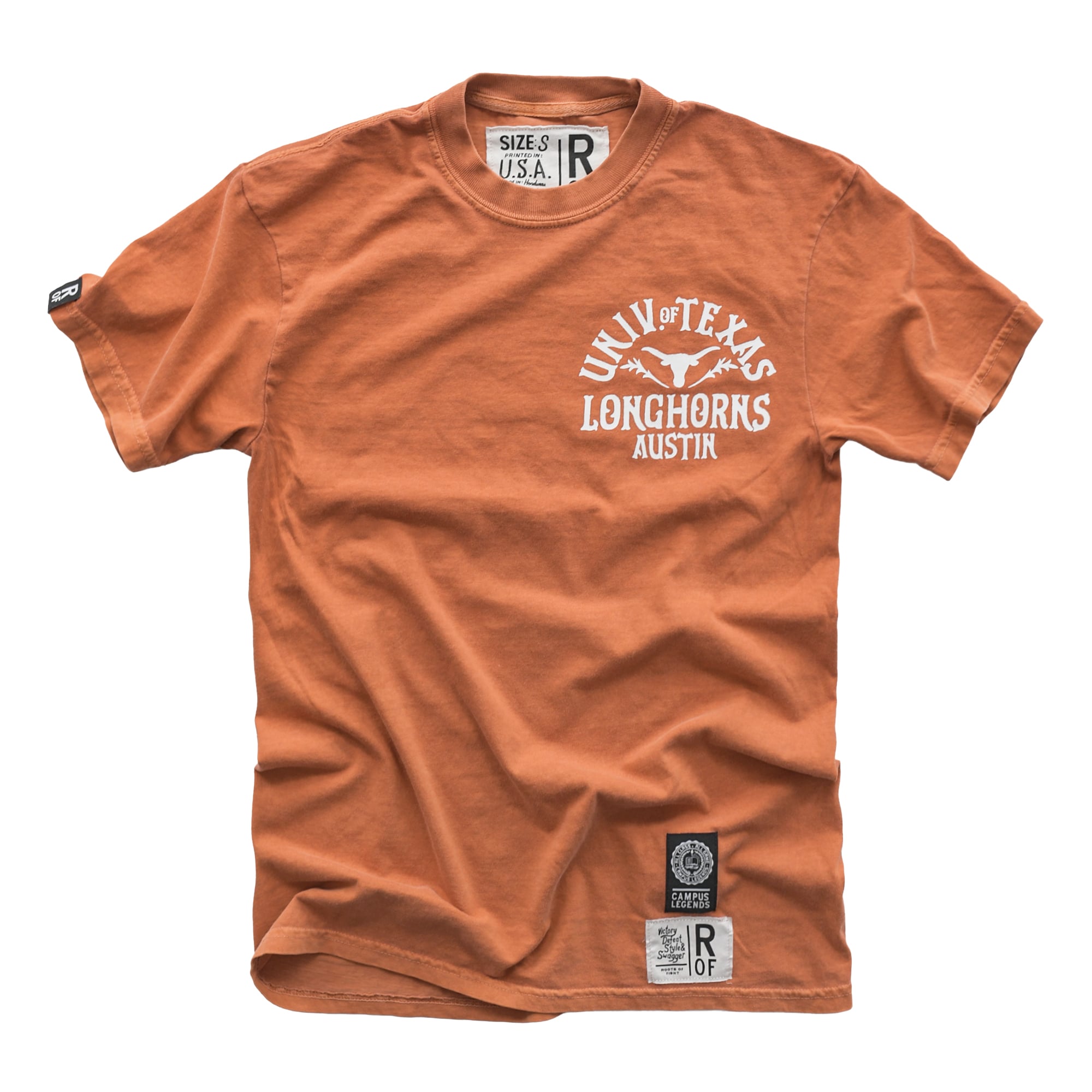 Unisex Roots of Fight x Texas Longhorns Orange Hook 'Em Horns T-Shirt