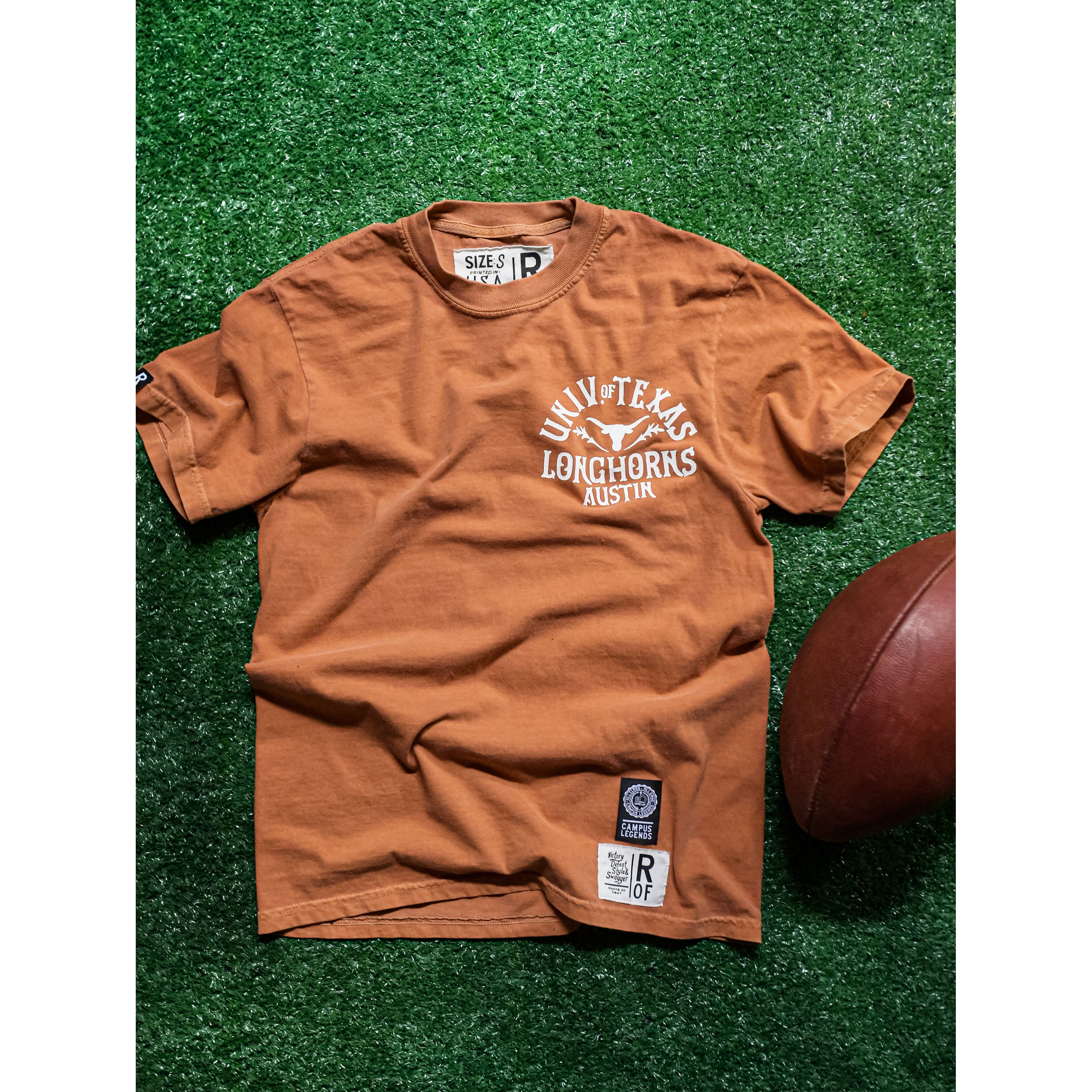 Unisex Roots of Fight x Texas Longhorns Orange Hook 'Em Horns T-Shirt