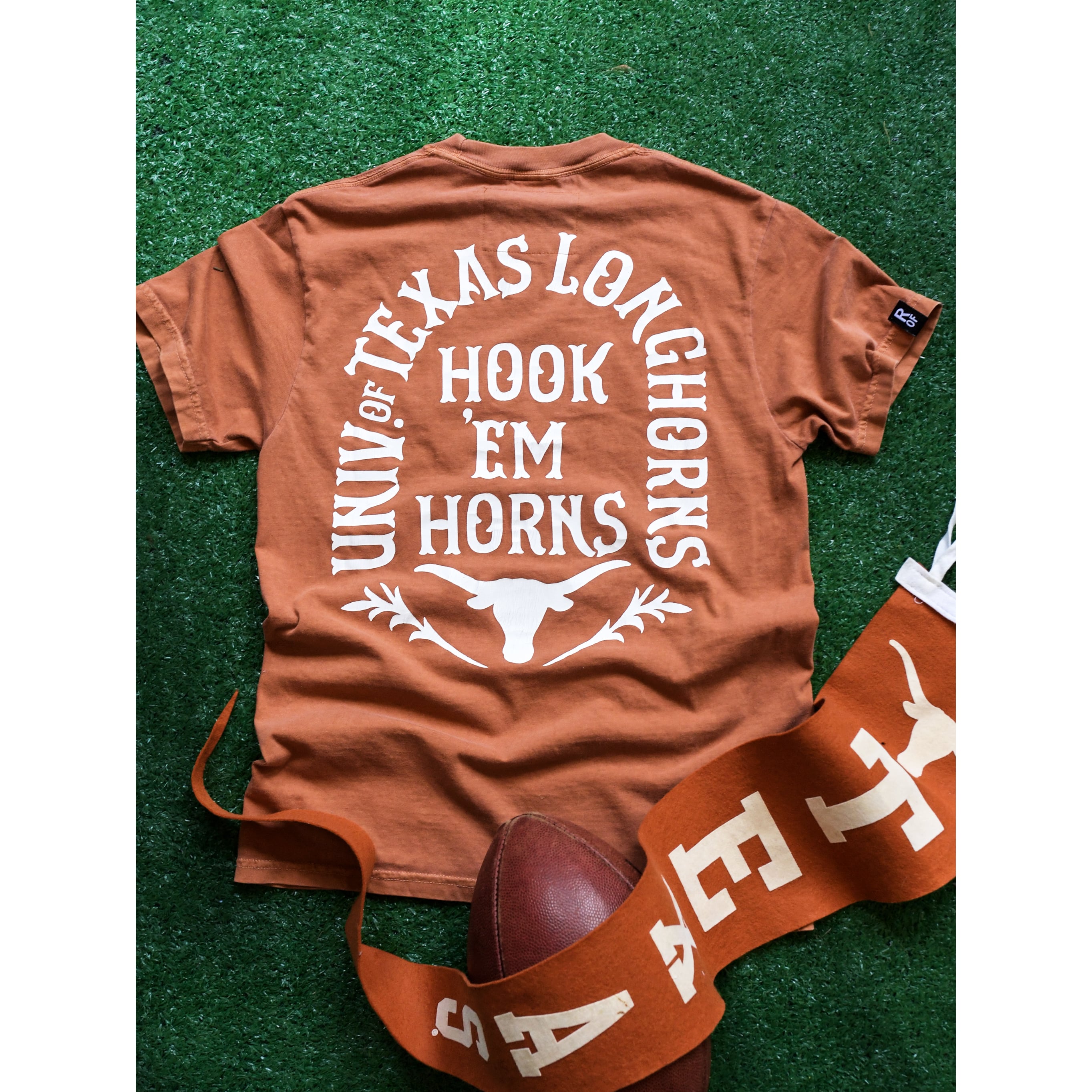 Unisex Roots of Fight x Texas Longhorns Orange Hook 'Em Horns T-Shirt
