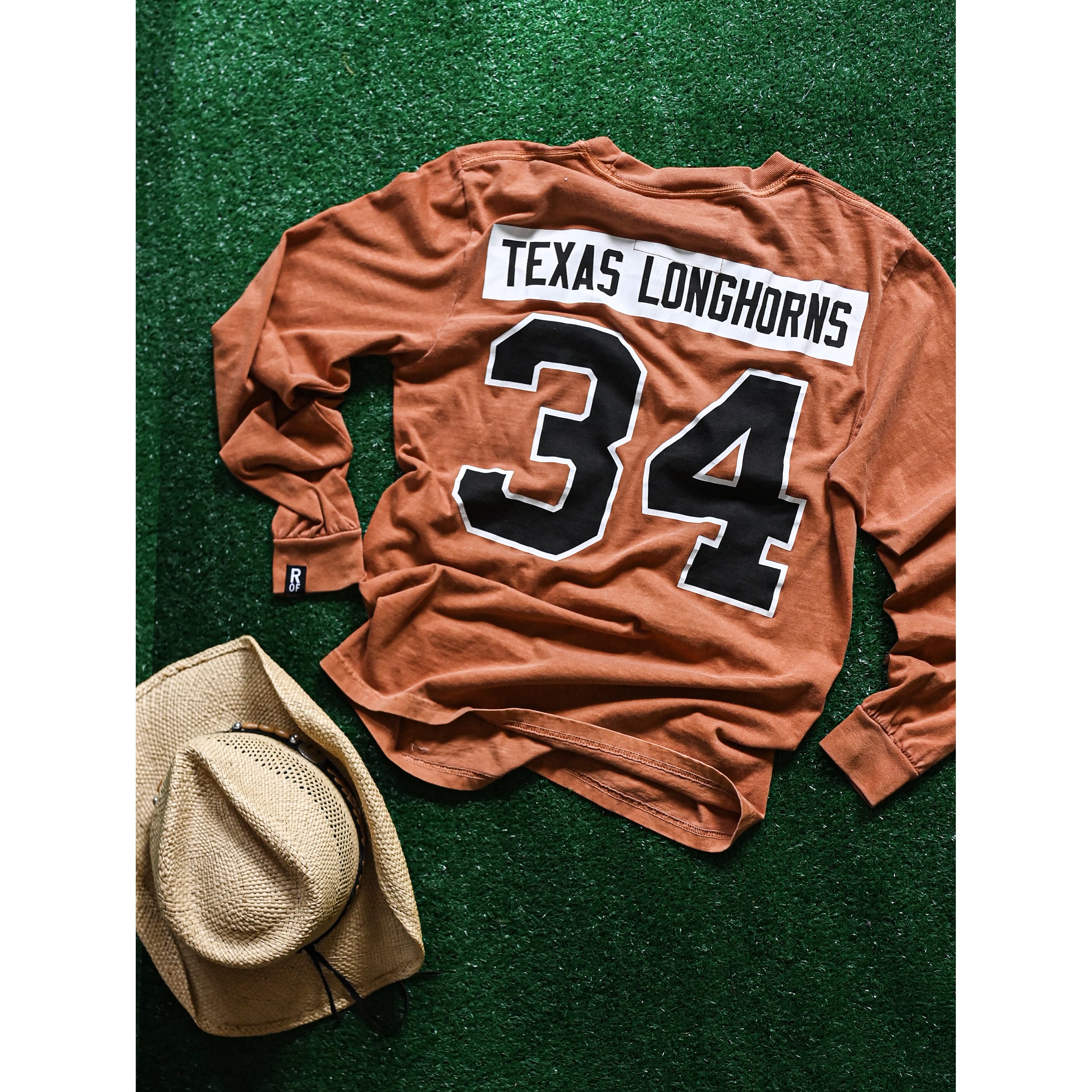 Unisex Roots of Fight x Texas Longhorns Ricky Williams Orange #34 Long Sleeve T-Shirt