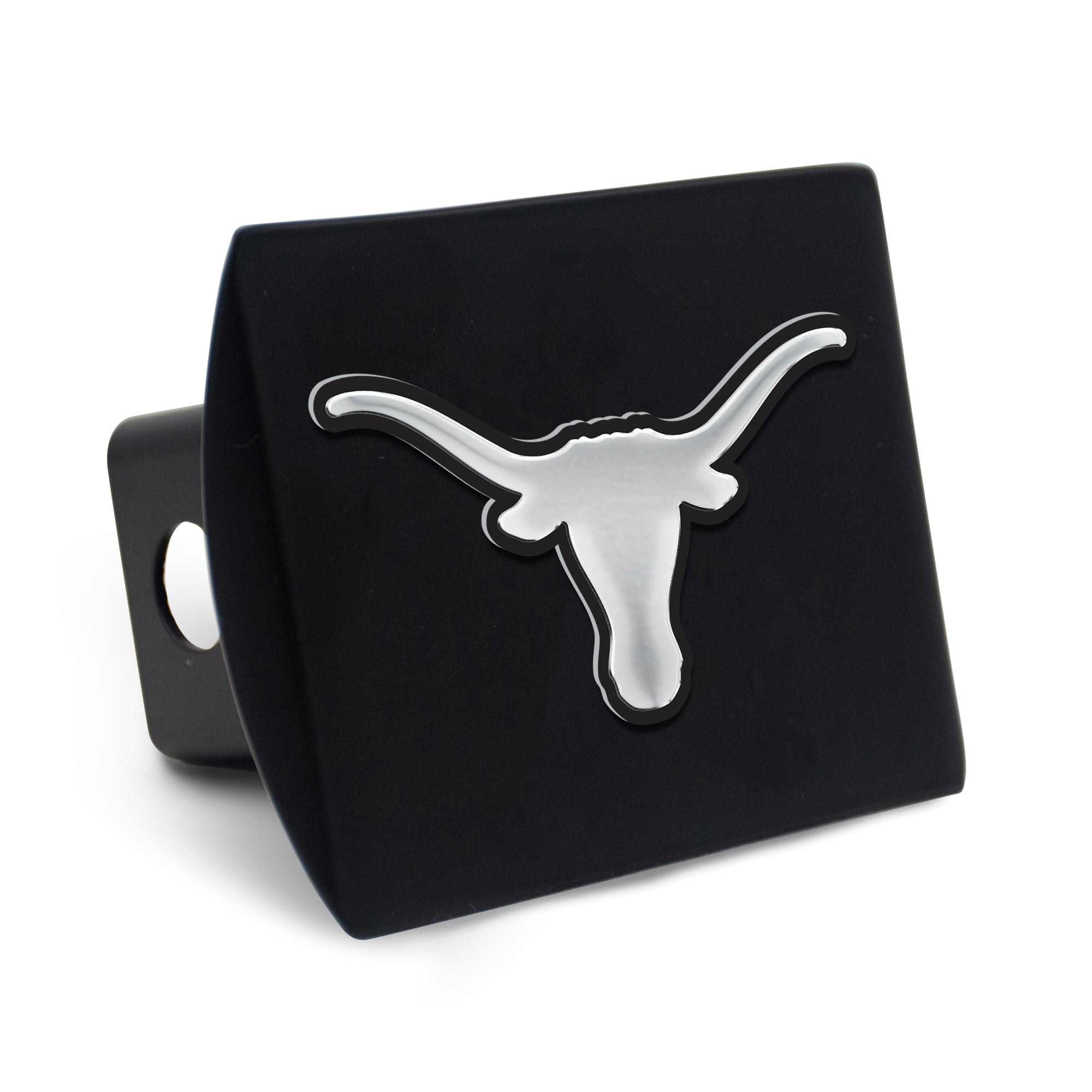 Cache-attelage WinCraft Texas Longhorns Premium en métal chromé avec logo.