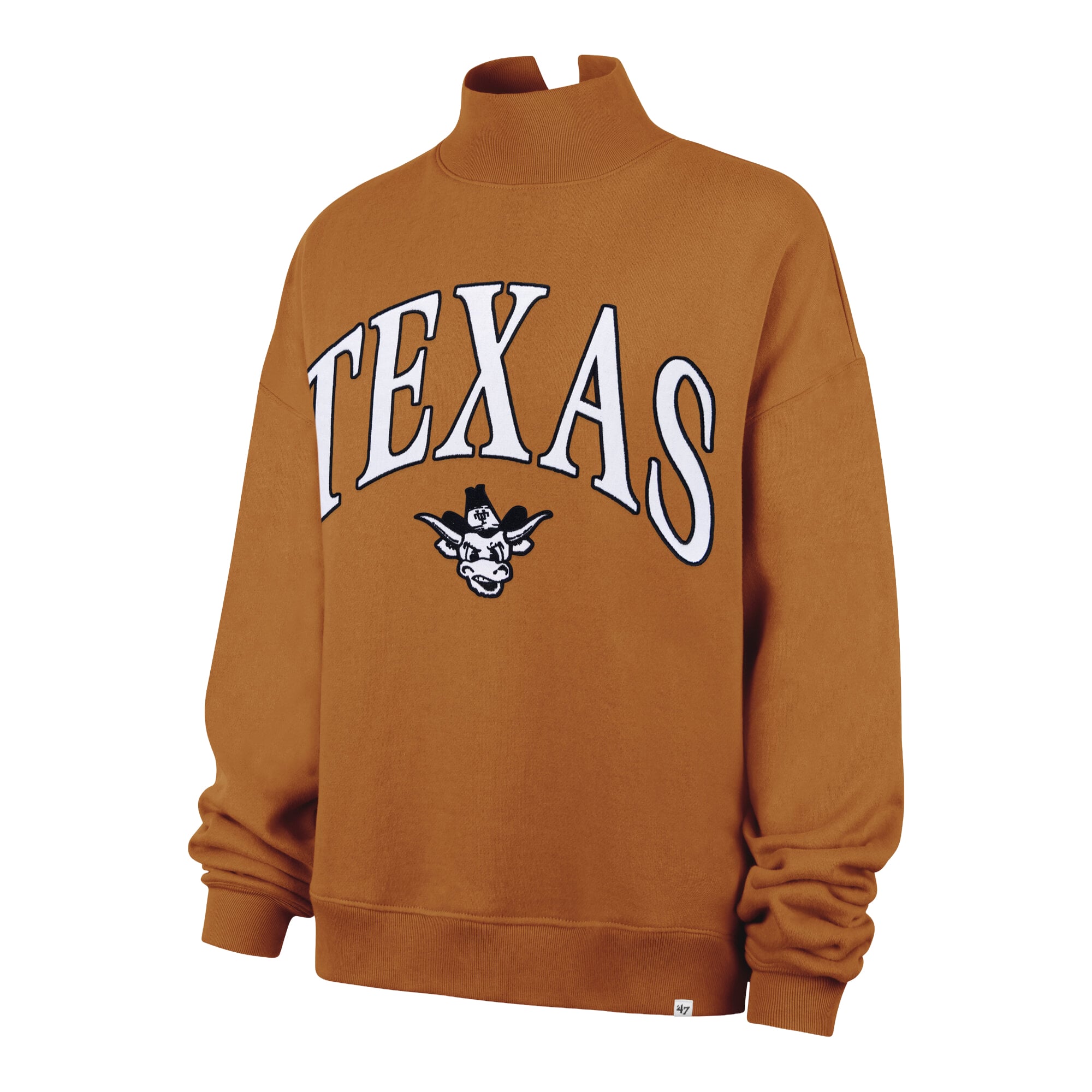 Women's '47  Texas Orange Longhorns Mock Neck Sweatshirt