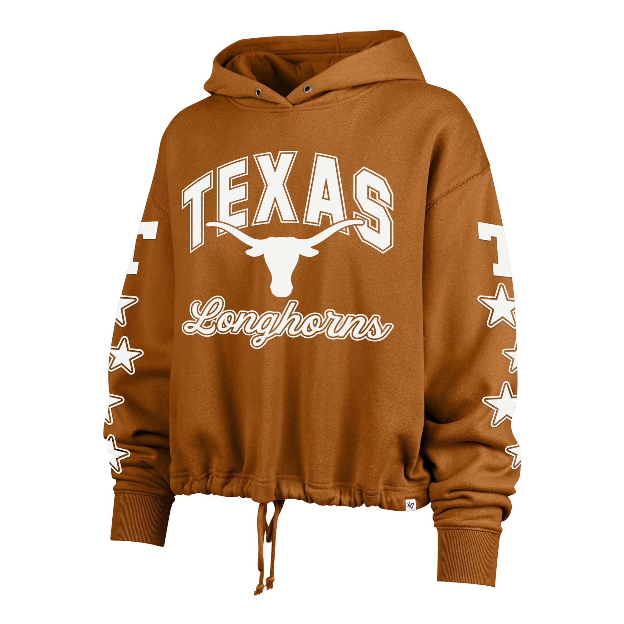 Women's '47  Texas Orange Longhorns Starry Eyed Venice Pullover Hoodie