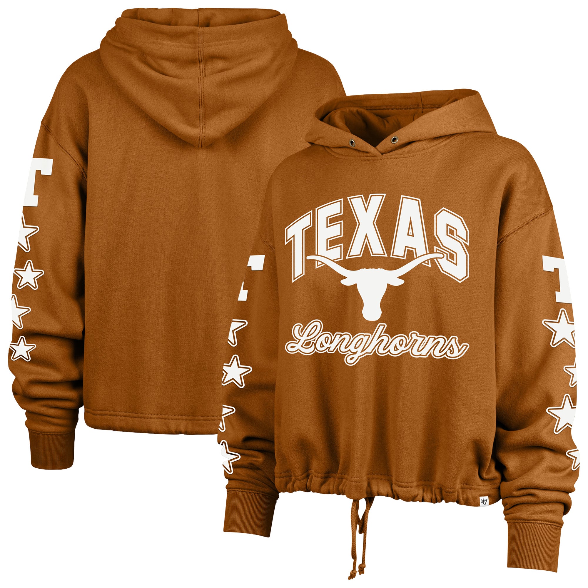 Women's '47  Texas Orange Longhorns Starry Eyed Venice Pullover Hoodie