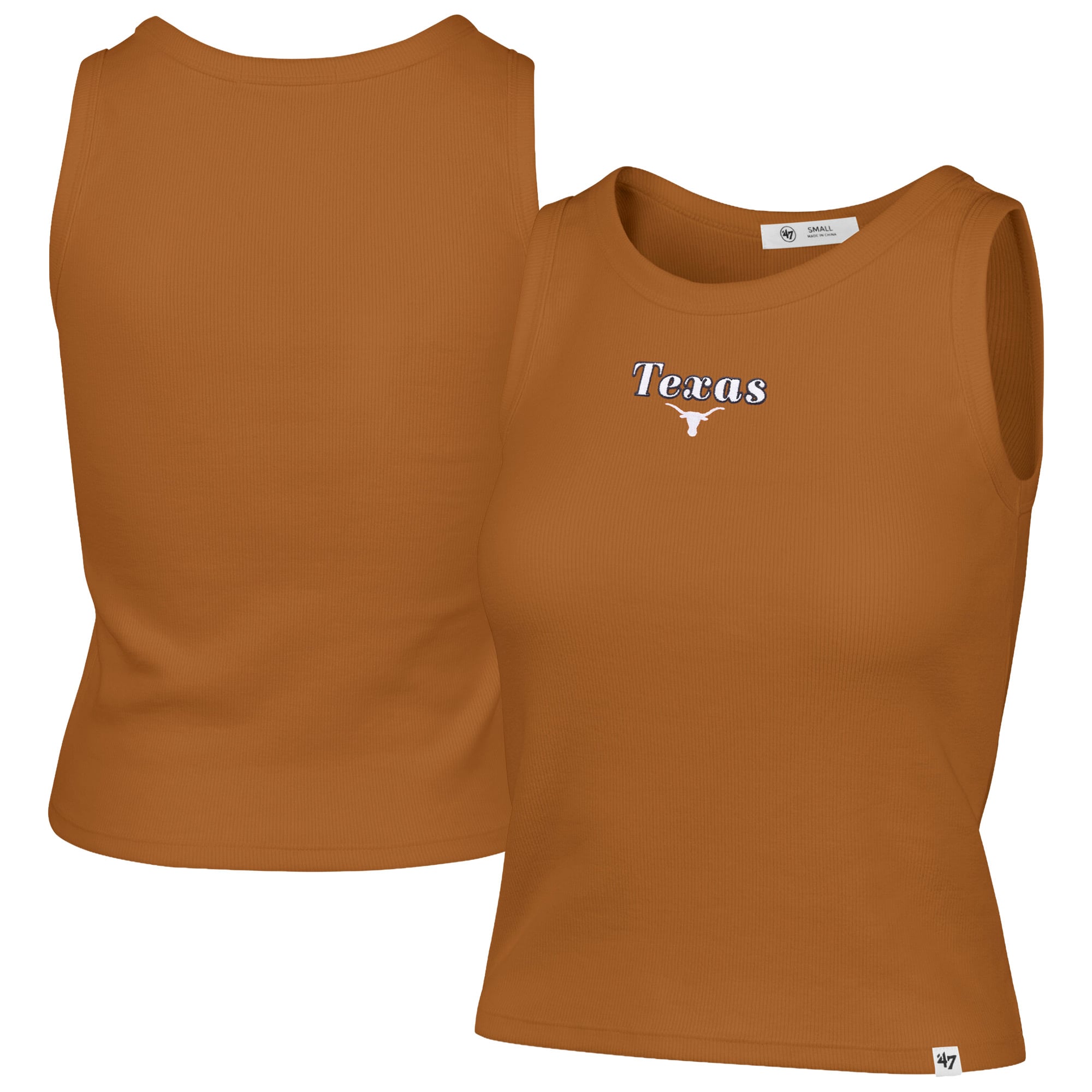 Women's '47 Texas Orange Longhorns Straight Cut Baby Rib Tank Top