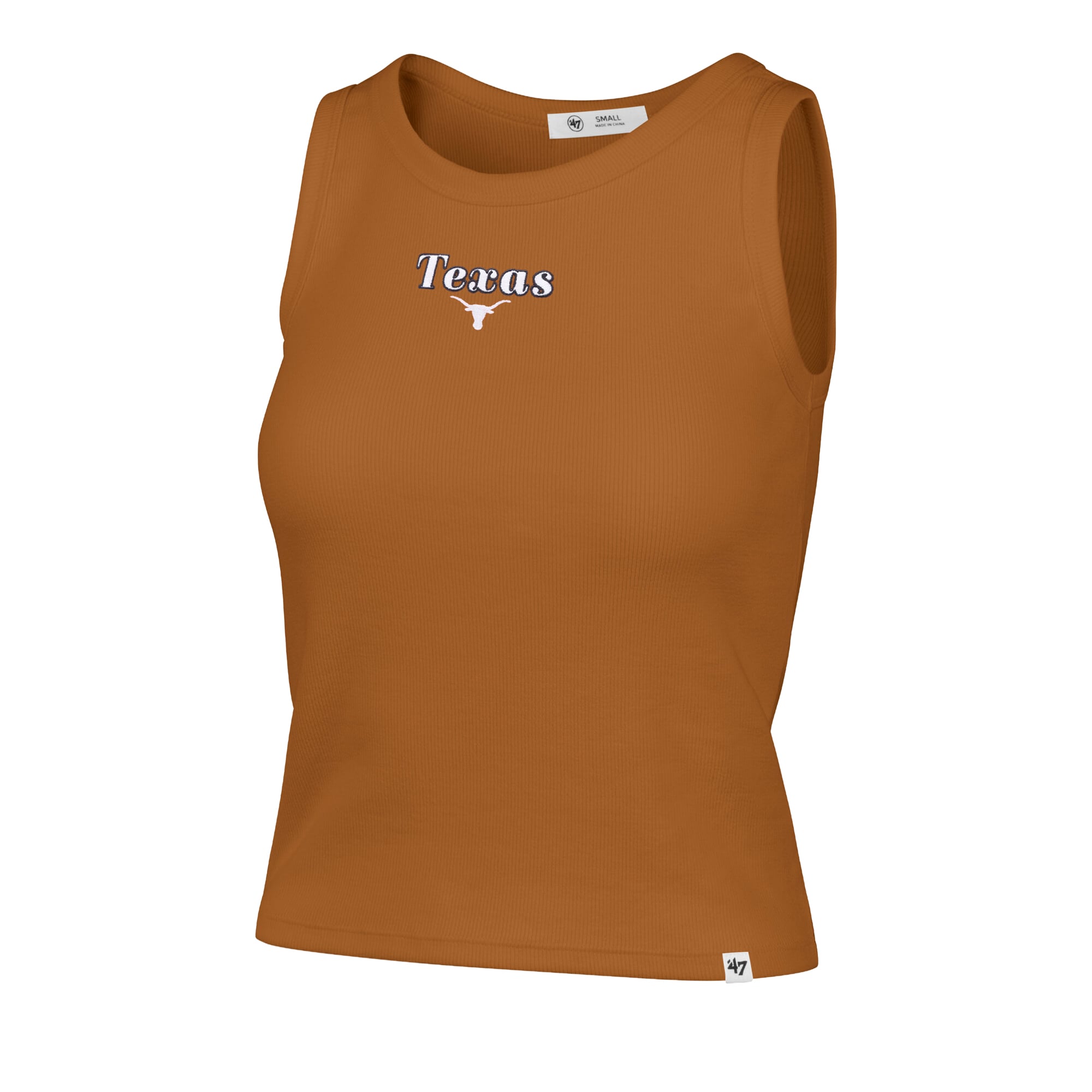 Women's '47 Texas Orange Longhorns Straight Cut Baby Rib Tank Top