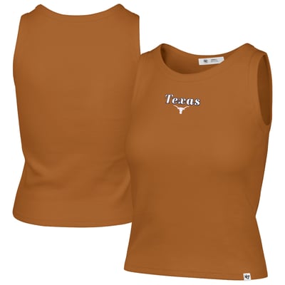 Texas Longhorns '47 Women's Straight Cut Baby Rib Tank Top - Texas Orange