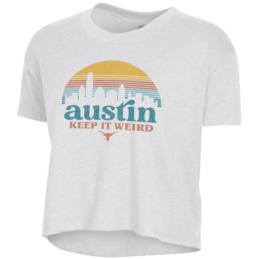 Women's Alternative Apparel White Texas Longhorns Headliner Crop Top