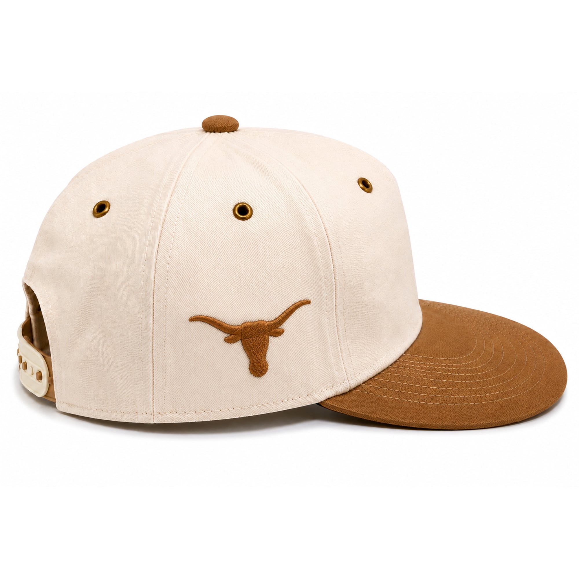 Casquette pour femme X x Wrangler Crème/Marron Bottes Texas Longhorns Cherry Chapeau ajustable