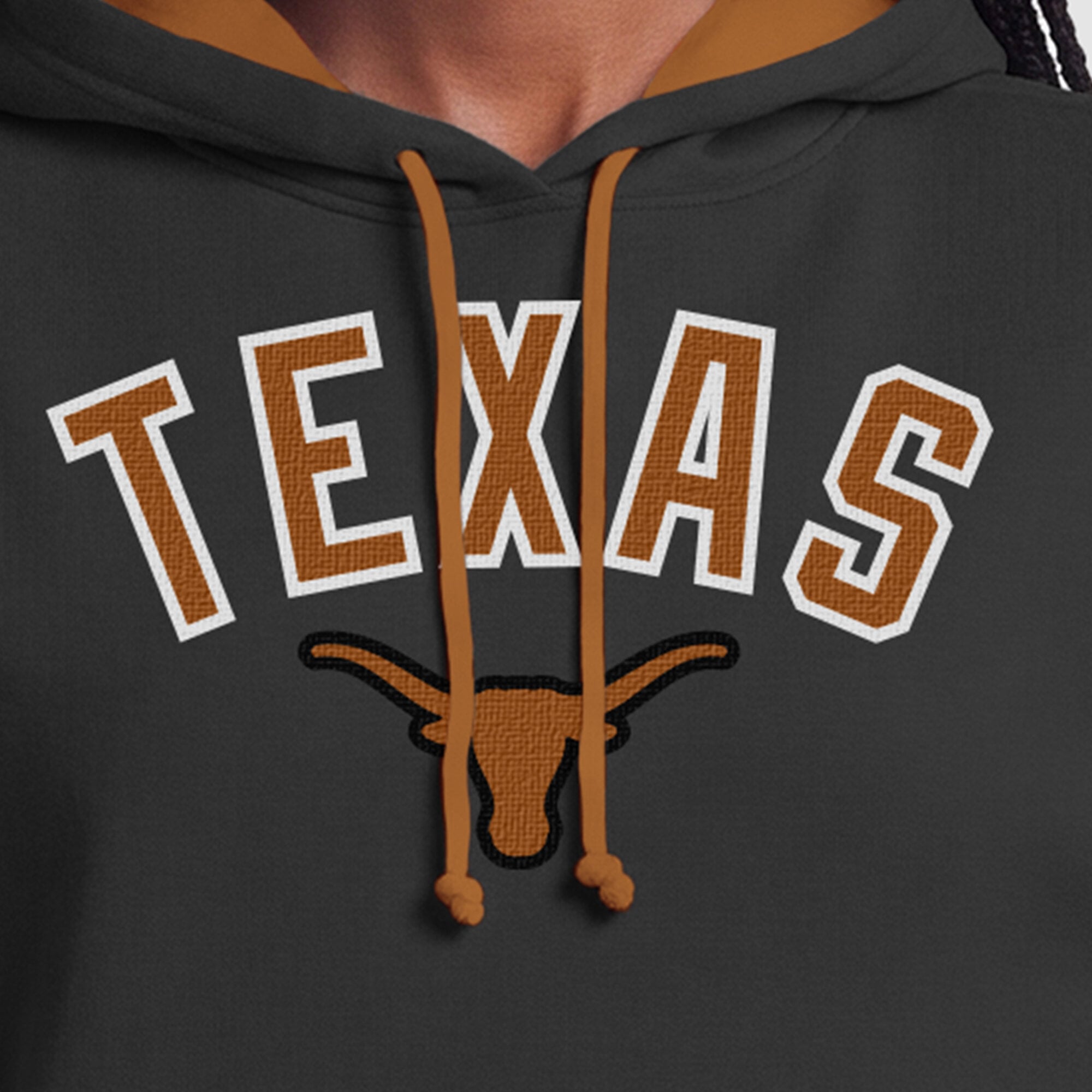 Sweat à capuche polaire noir Champion Texas Longhorns pour femmes