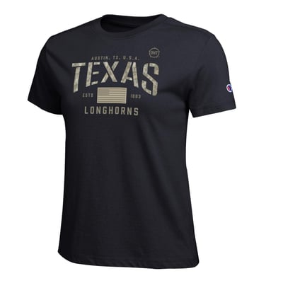  Texas Longhorns Champion Women's Operation Hat Trick Core T-Shirt - Black
