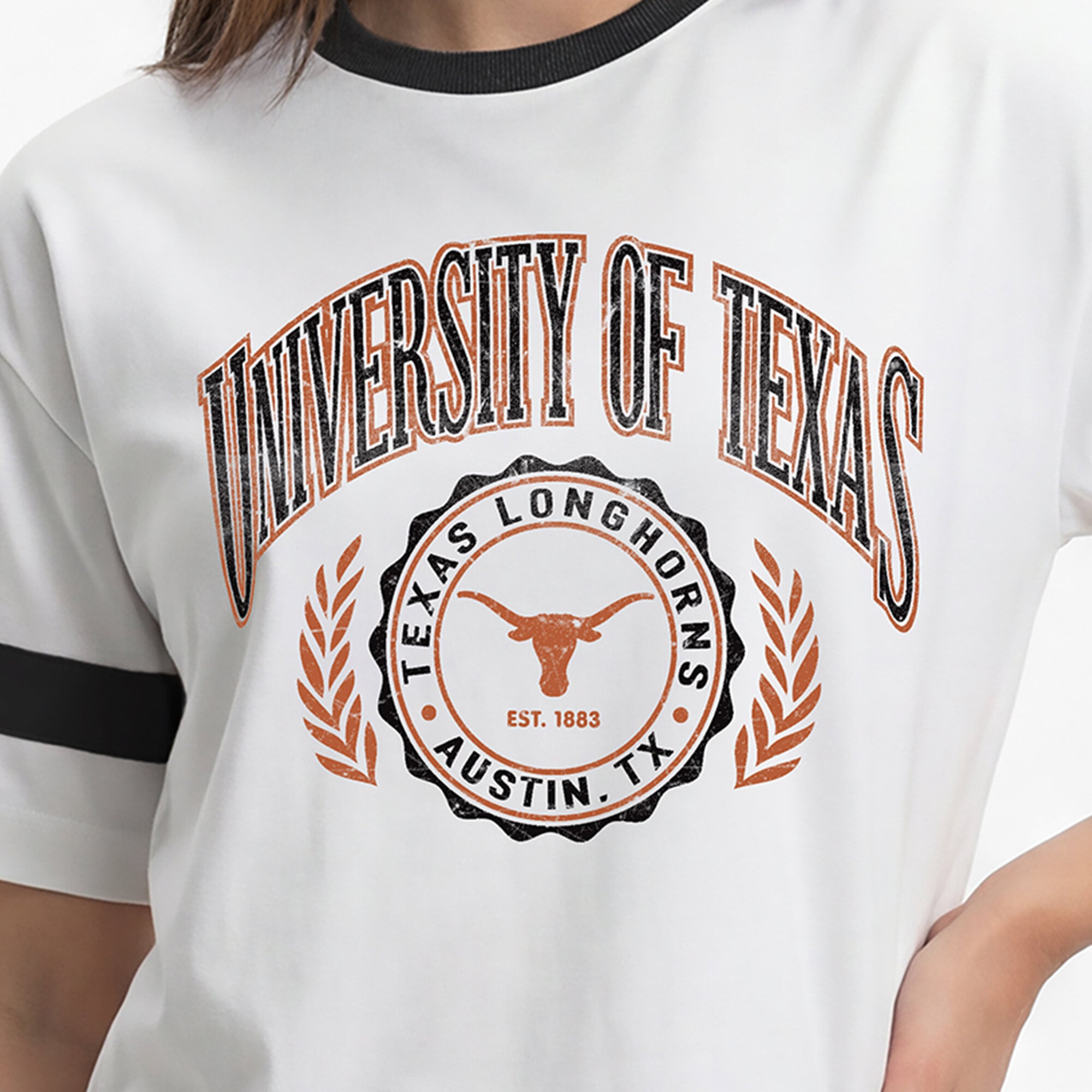 Women's Champion White Texas Longhorns Retro Oversized T-Shirt