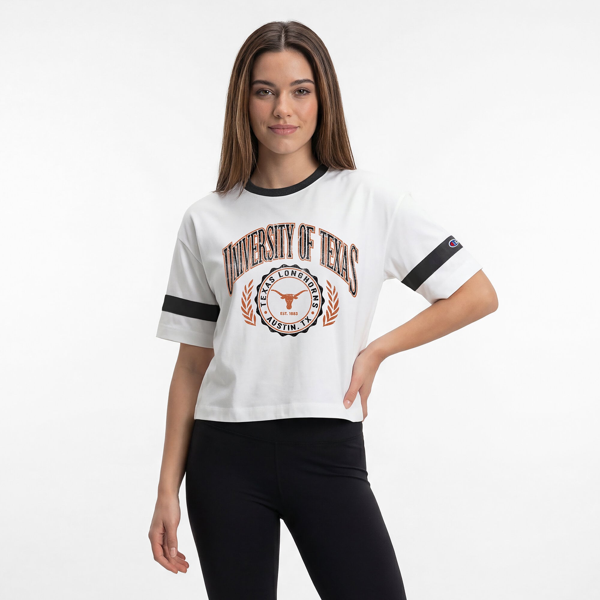 Women's Champion White Texas Longhorns Retro Oversized T-Shirt