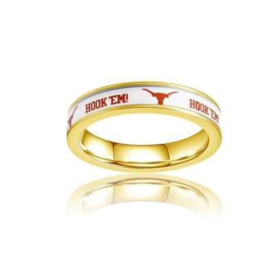 Texas Longhorns FanDrip Women's Stainless Steel Ring - Gold
