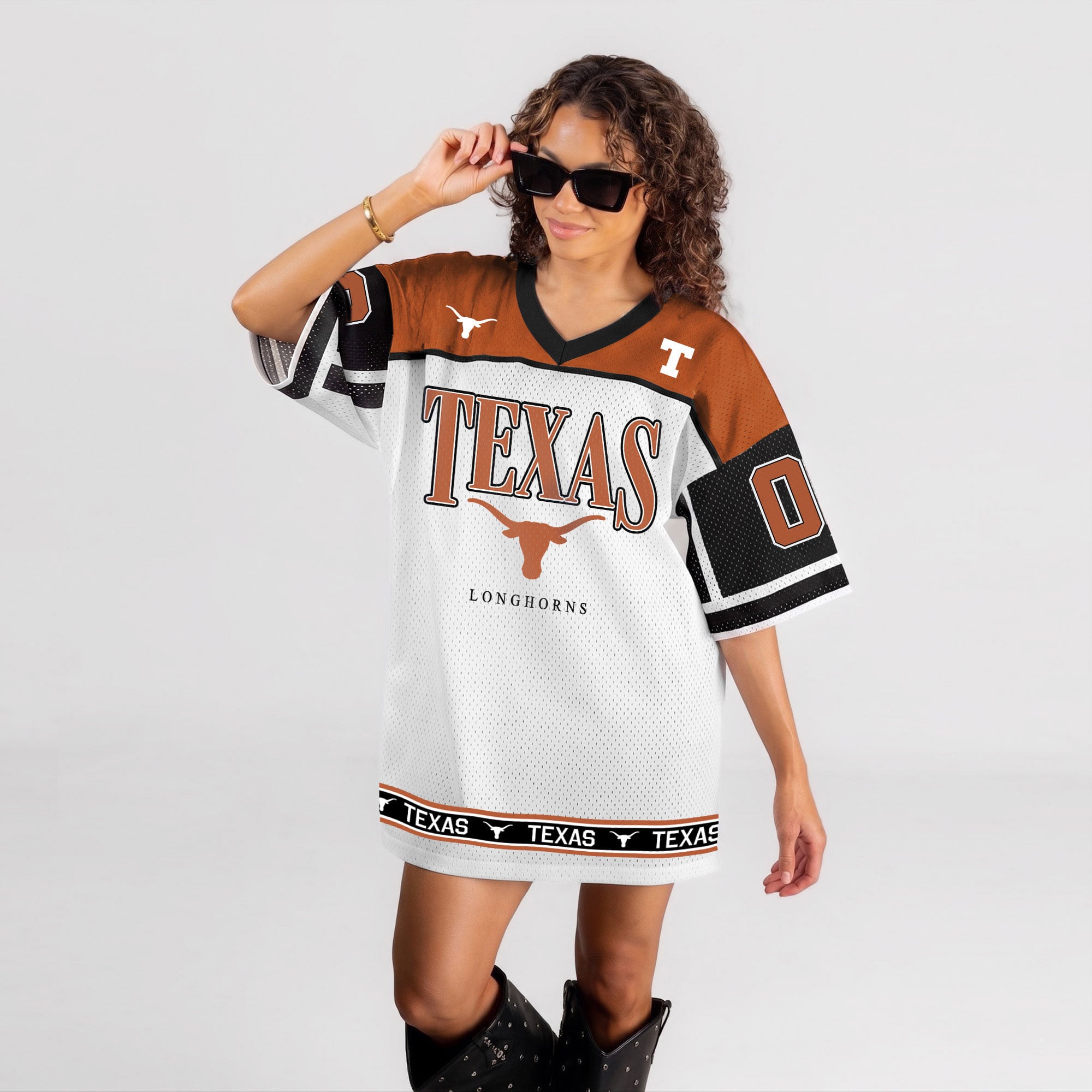 Robe-maillot Hustle Mode blanche Texas Longhorns pour femme, collection Gameday Couture