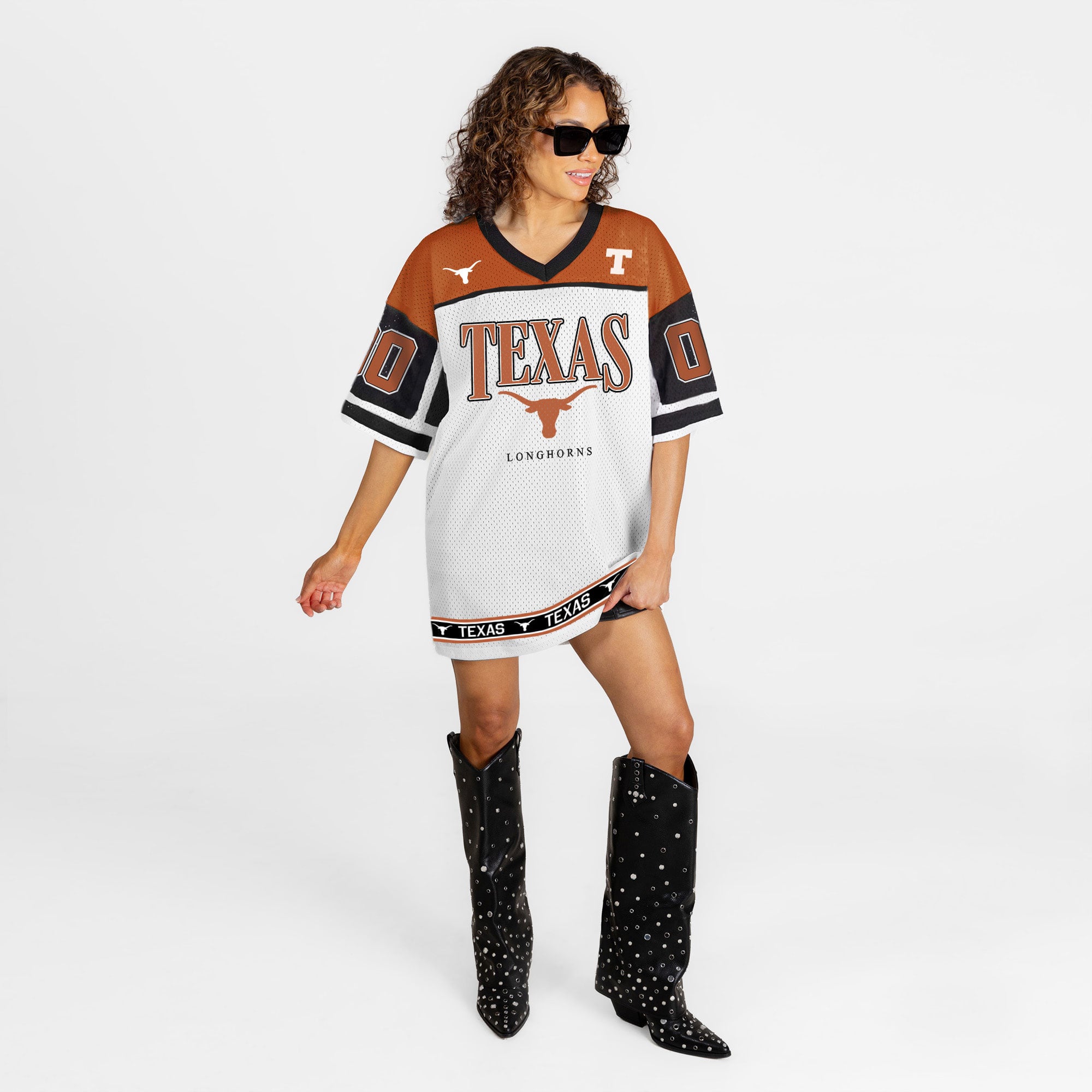 Robe-maillot Hustle Mode blanche Texas Longhorns pour femme, collection Gameday Couture