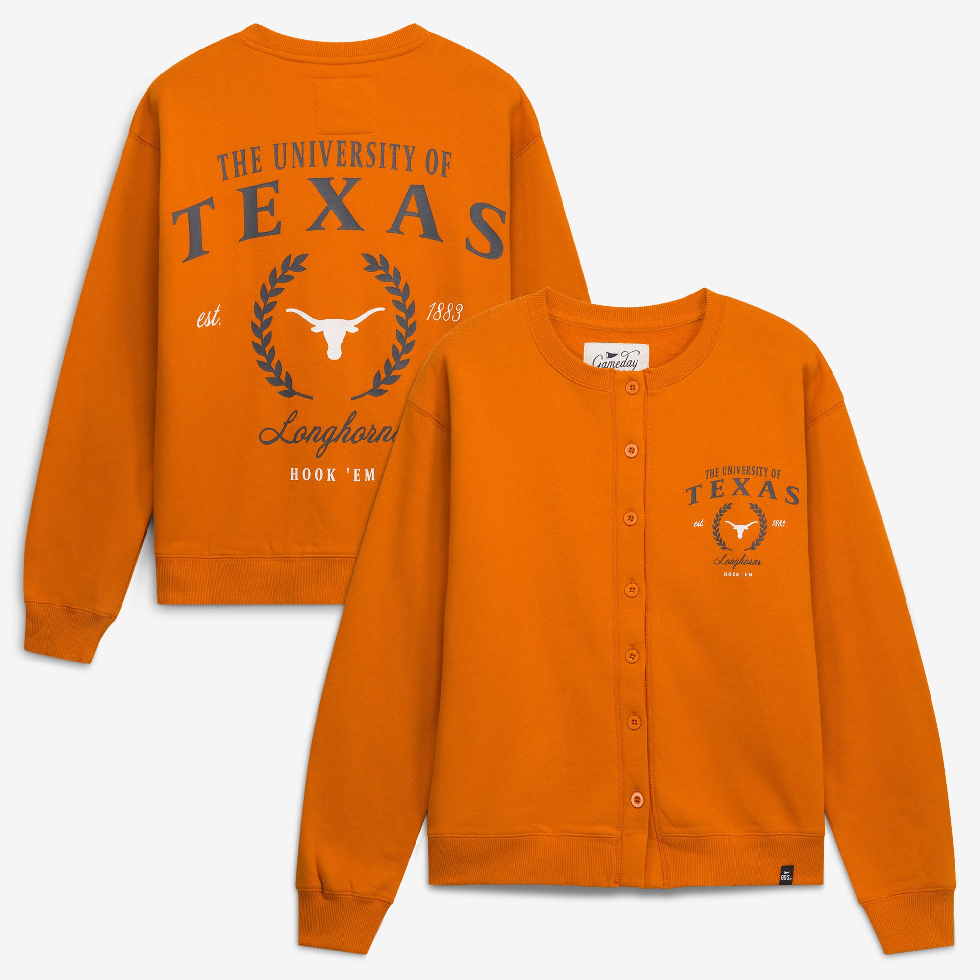 Gilet en polaire boutonné Texas Orange Longhorns pour femme