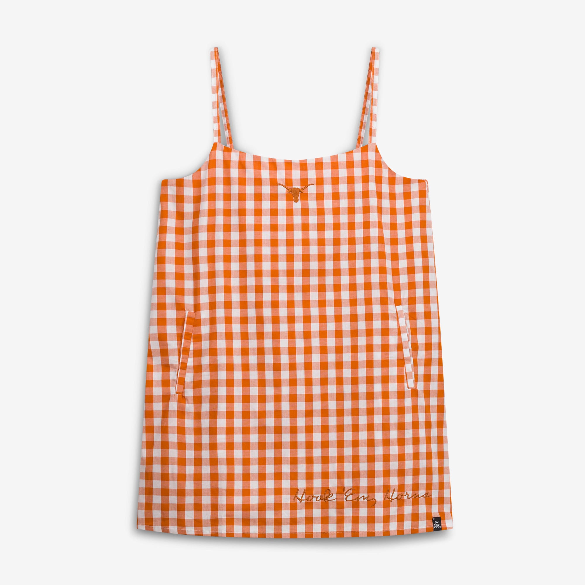 Women's Gameday Social Texas Orange Longhorns Gingham Skort Dress