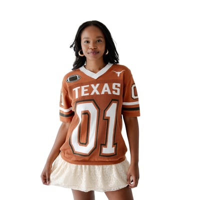  Texas Longhorns Gameday Social Women's Knit Football Jersey Sweater - Texas Orange