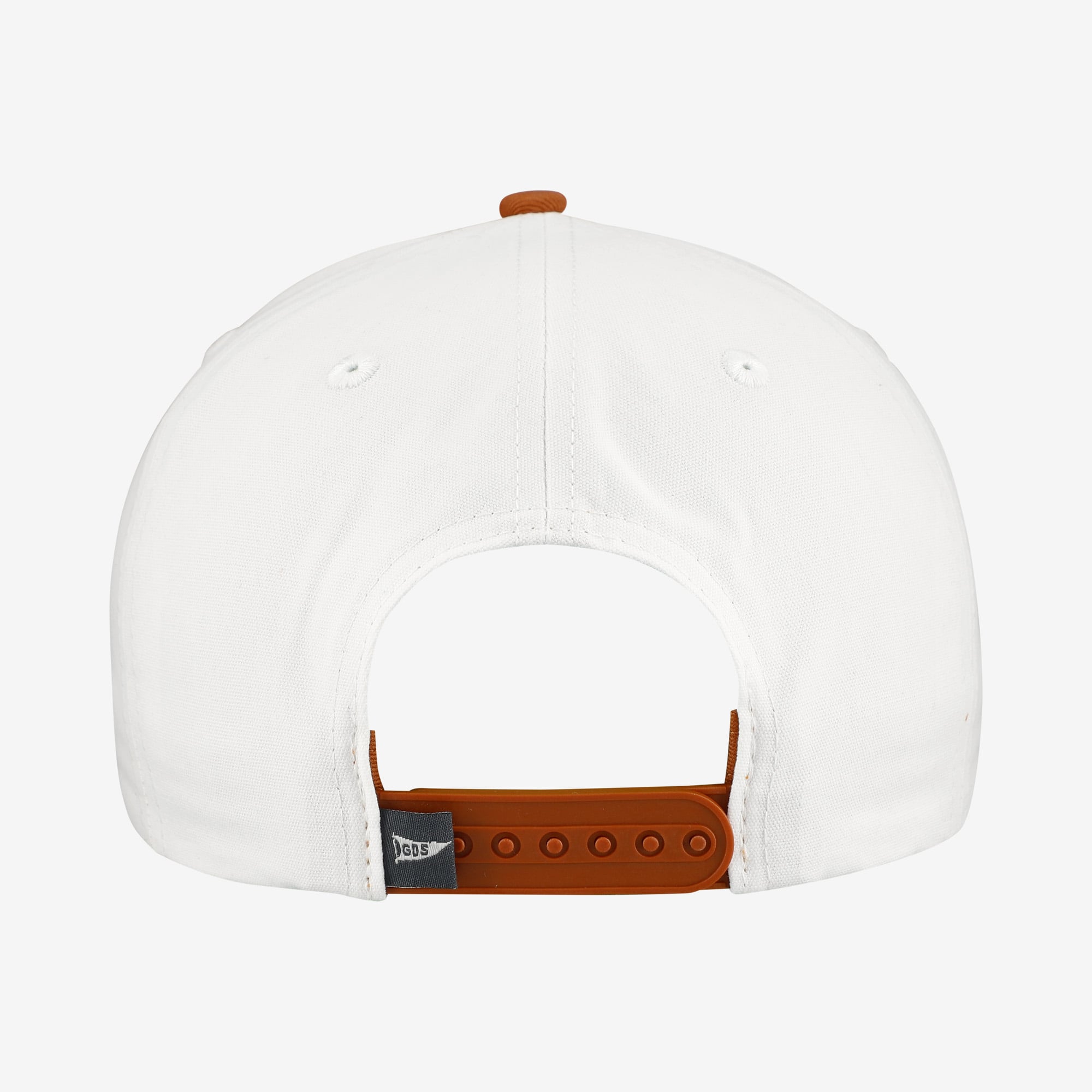 Casquette ajustable à 5 panneaux Texas Longhorns Albon Check blanche pour femmes, idéale pour les jours de match.