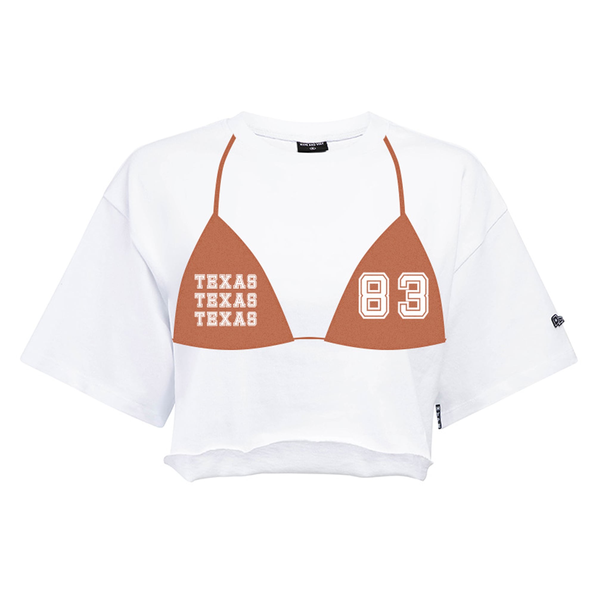 T-shirt de survêtement bikini blanc Texas Longhorns pour femmes la marque Hype and Vice